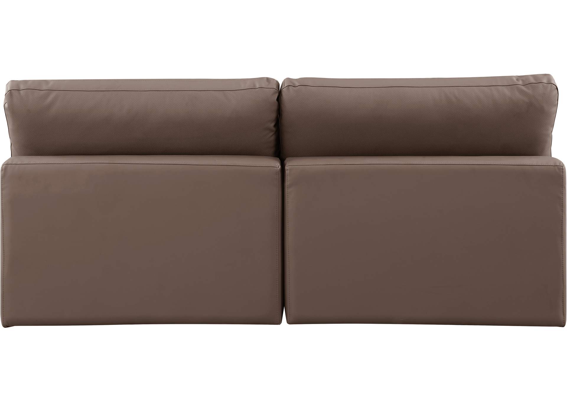 Comfy Brown Faux Leather Modular Sofa,Meridian Furniture