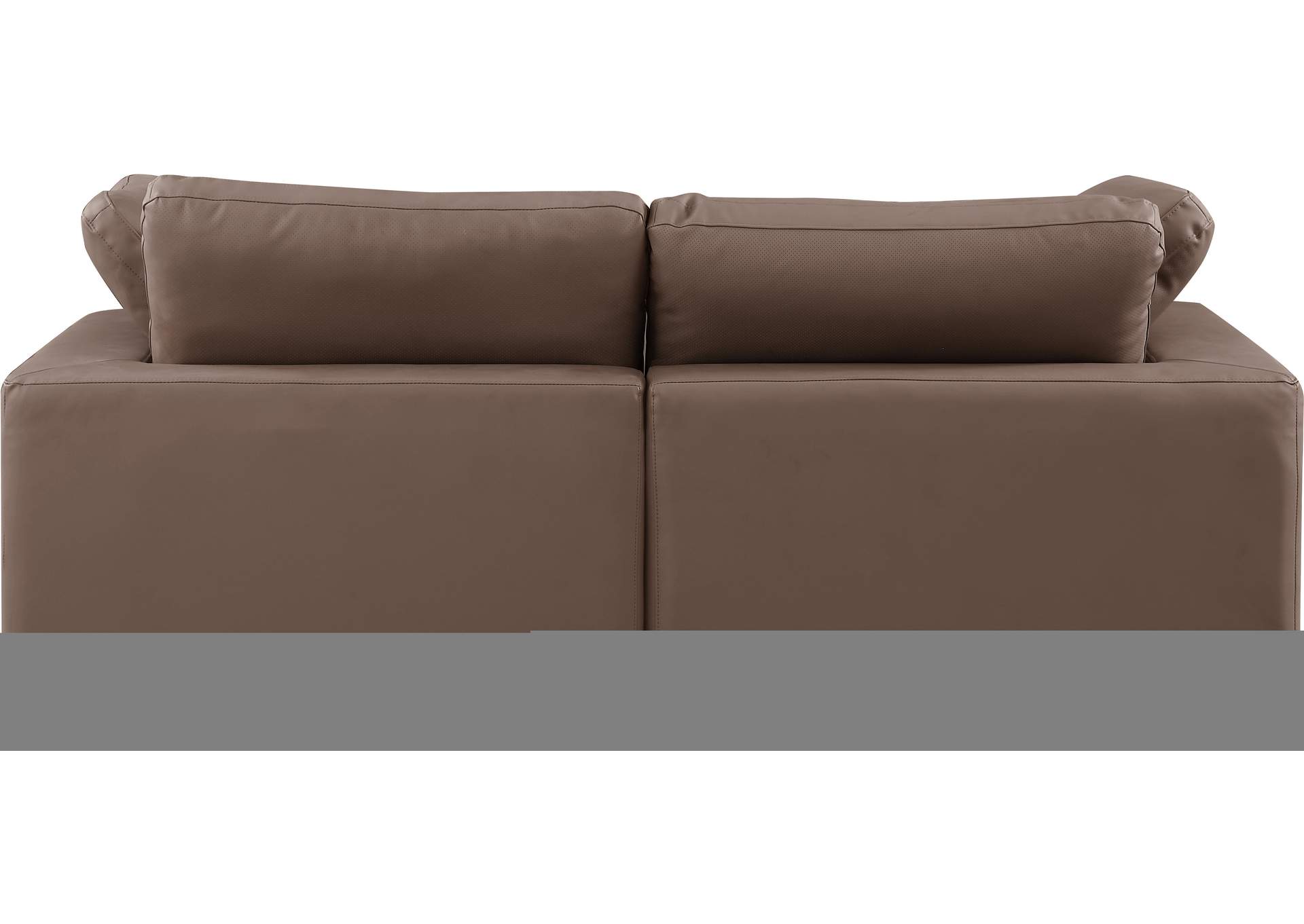 Comfy Brown Faux Leather Modular Sofa,Meridian Furniture
