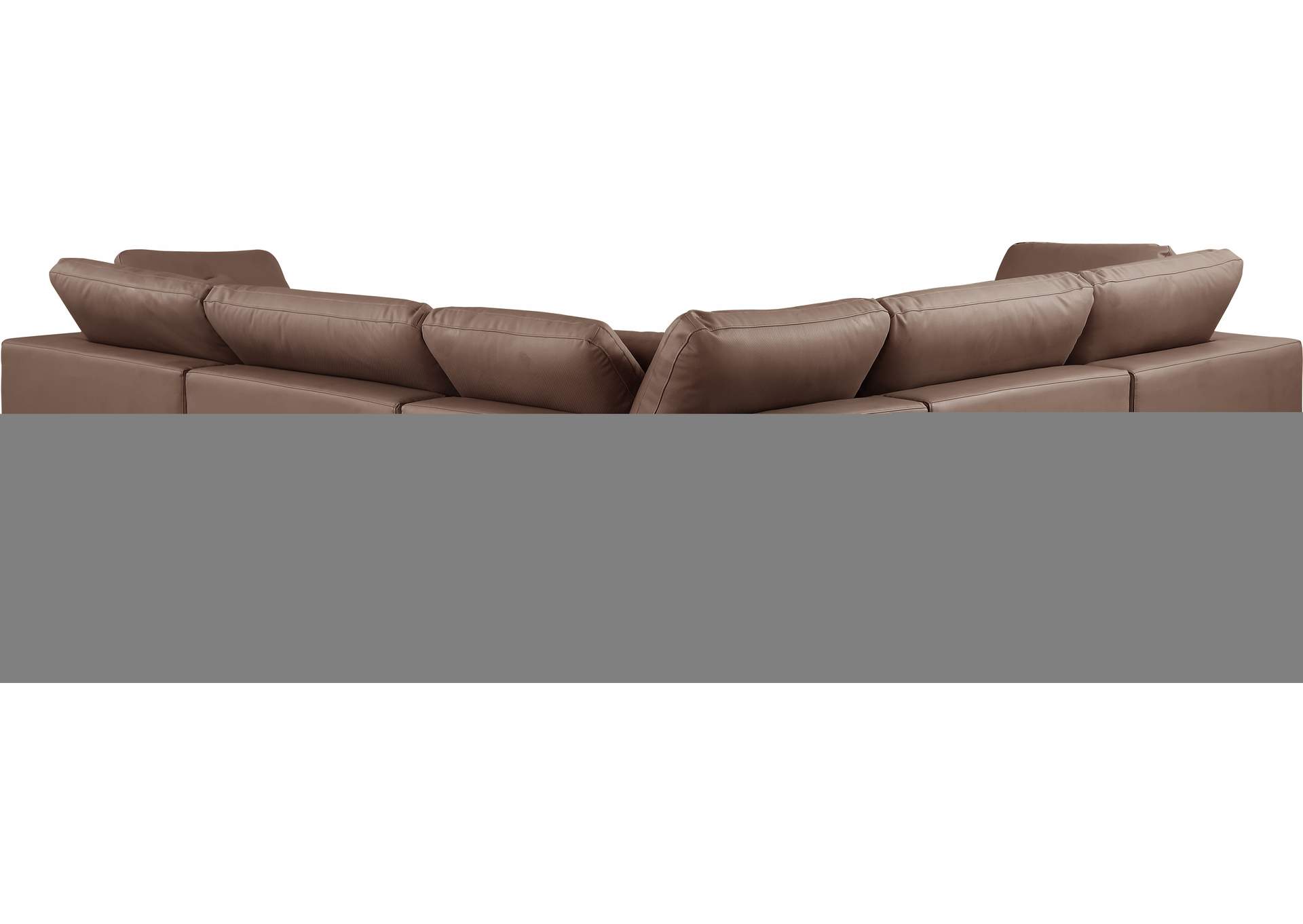 Comfy Brown Faux Leather Modular Sectional,Meridian Furniture