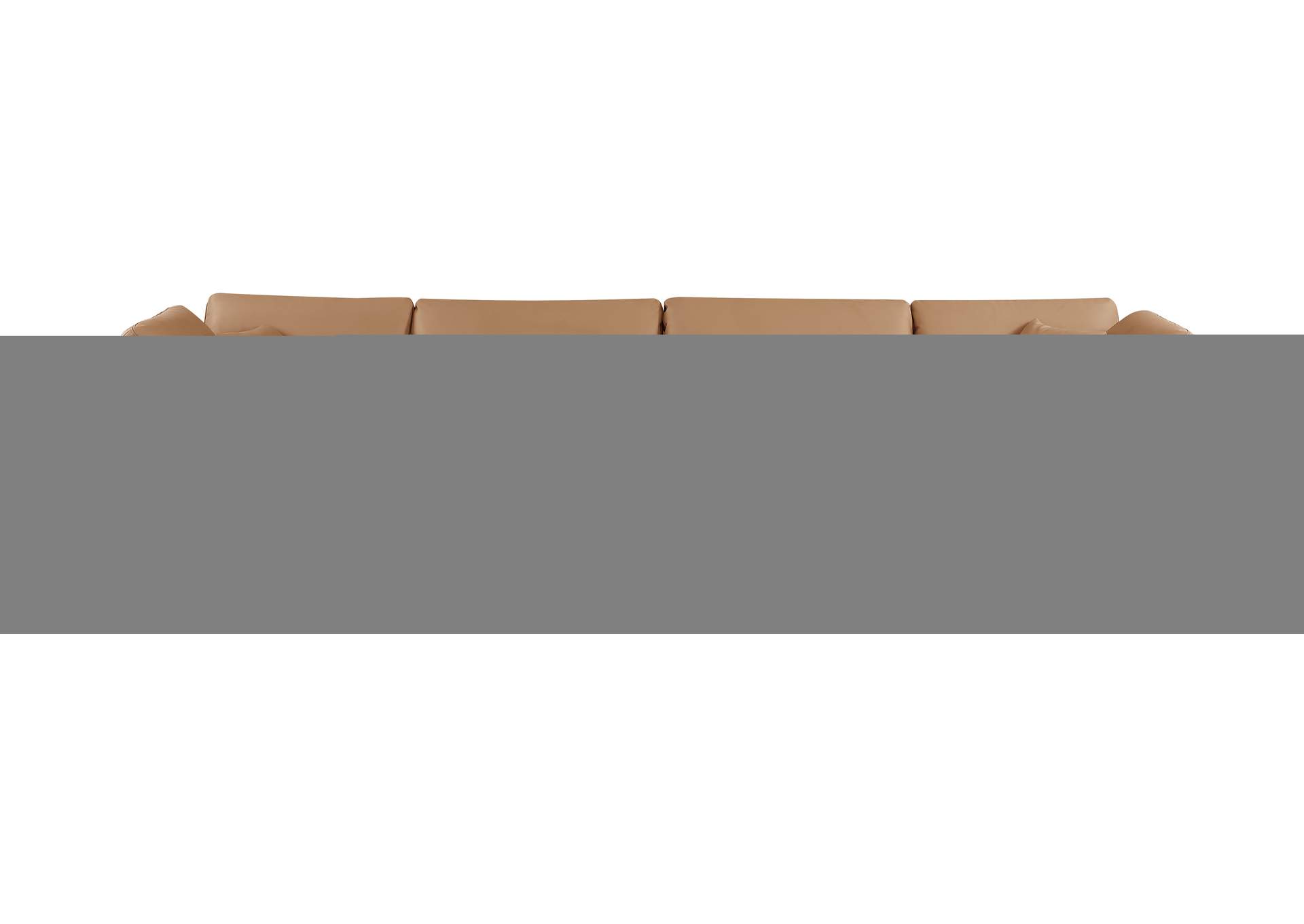 Comfy Cognac Faux Leather Modular Sectional,Meridian Furniture