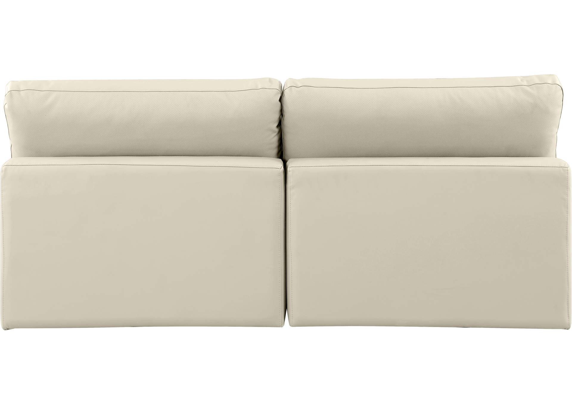 Comfy Cream Faux Leather Modular Sofa,Meridian Furniture