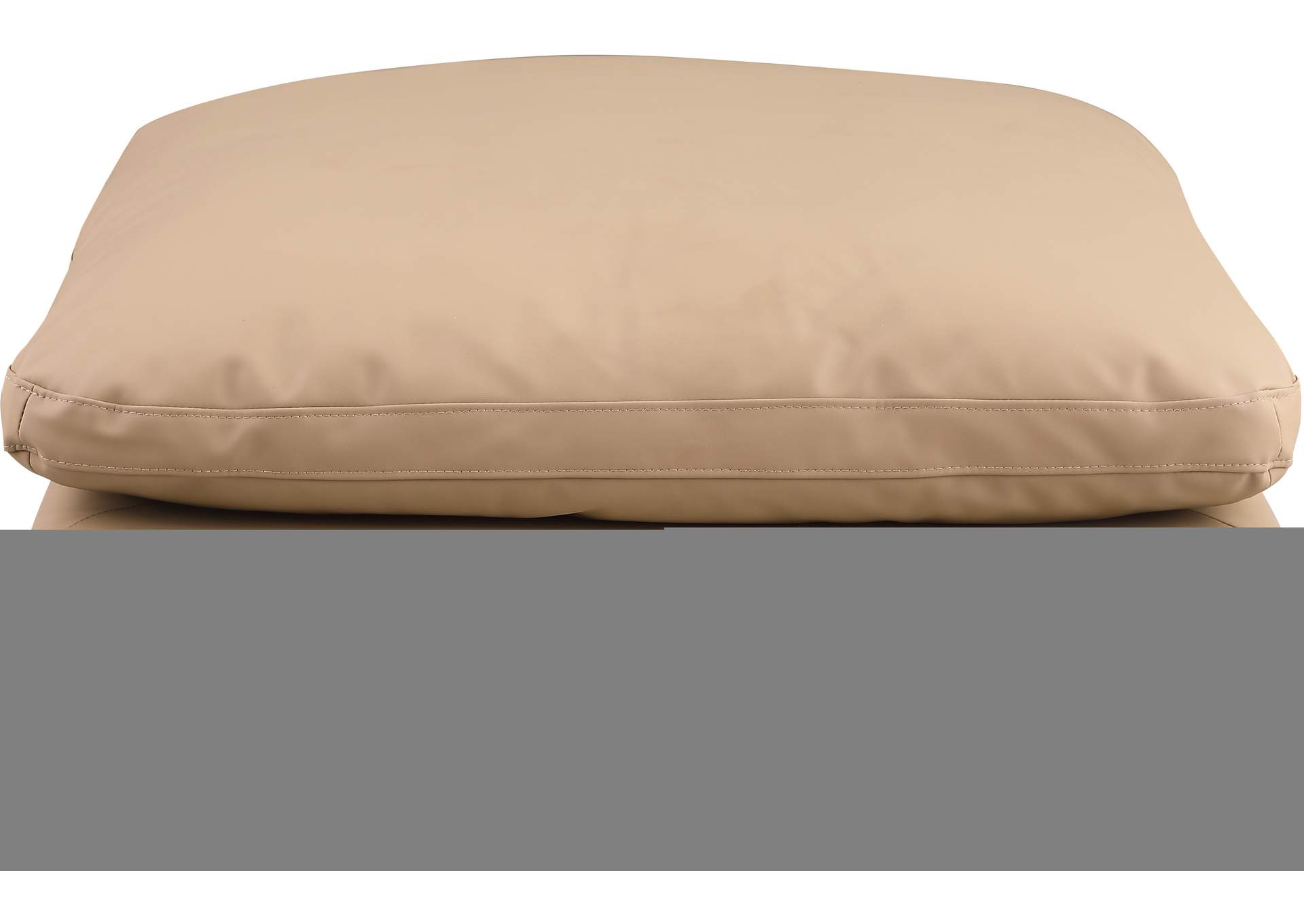 Comfy Tan Faux Leather Modular Ottoman,Meridian Furniture