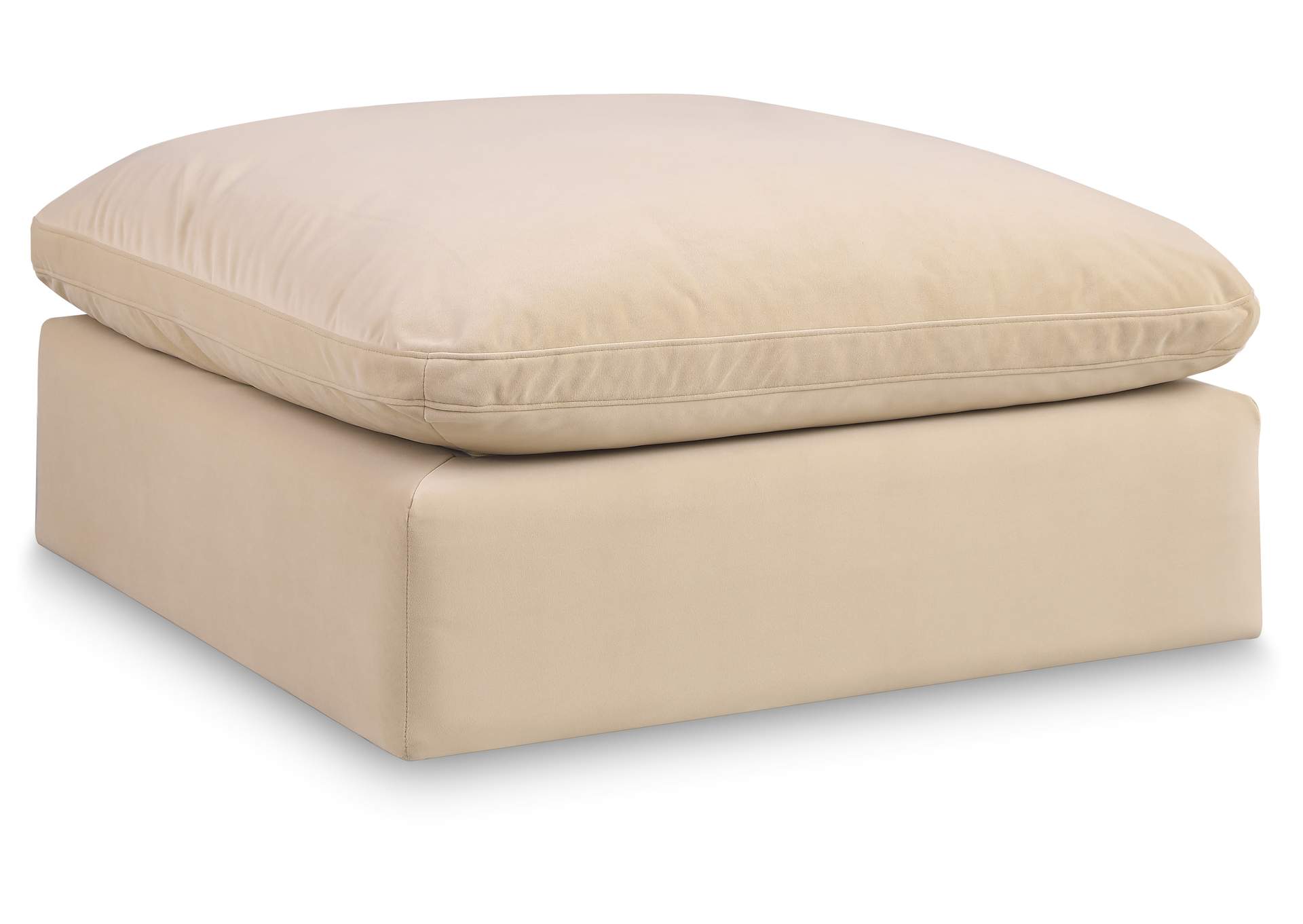 Comfy Beige Velvet Modular Ottoman,Meridian Furniture