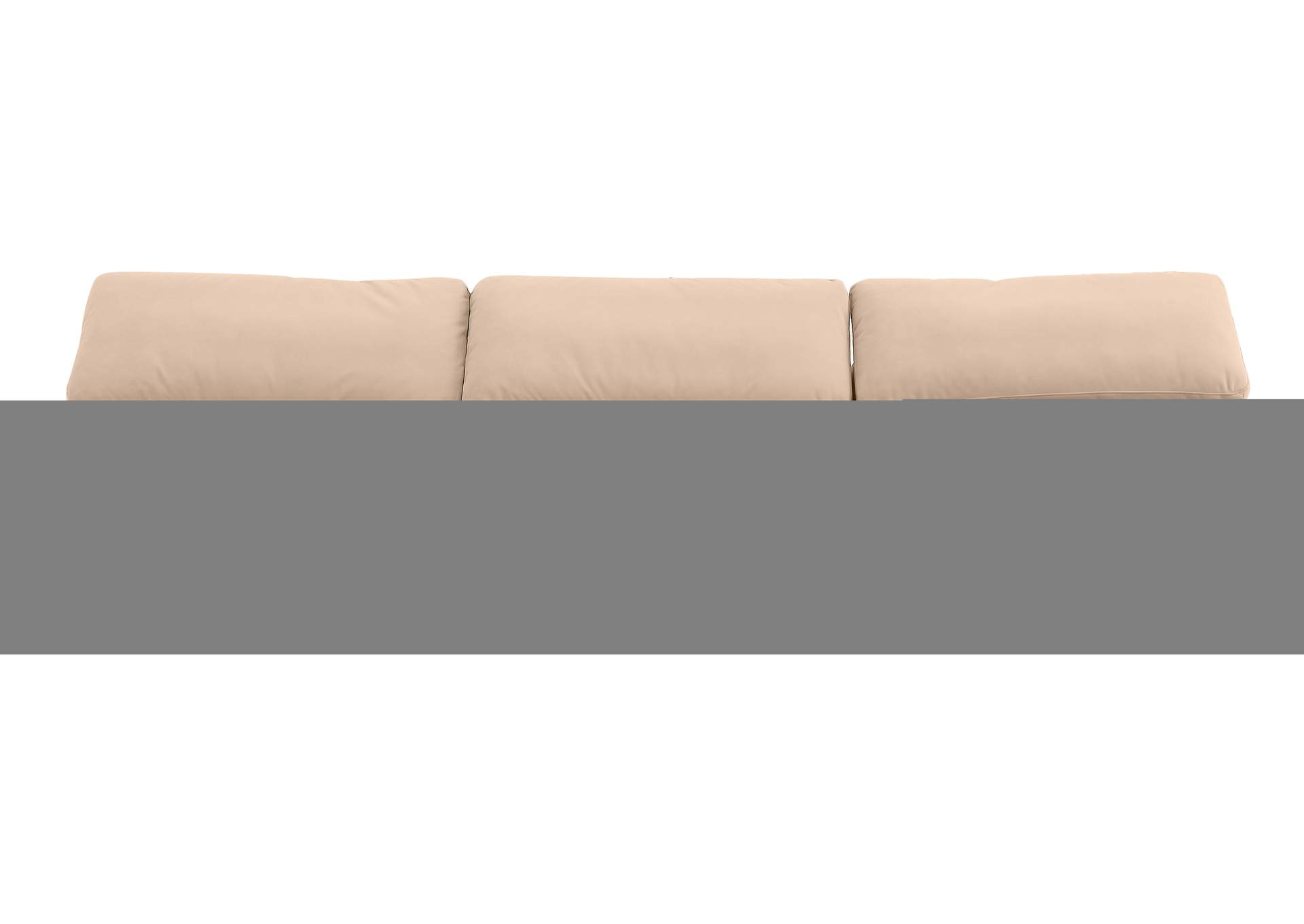 Comfy Beige Velvet Modular Sofa,Meridian Furniture
