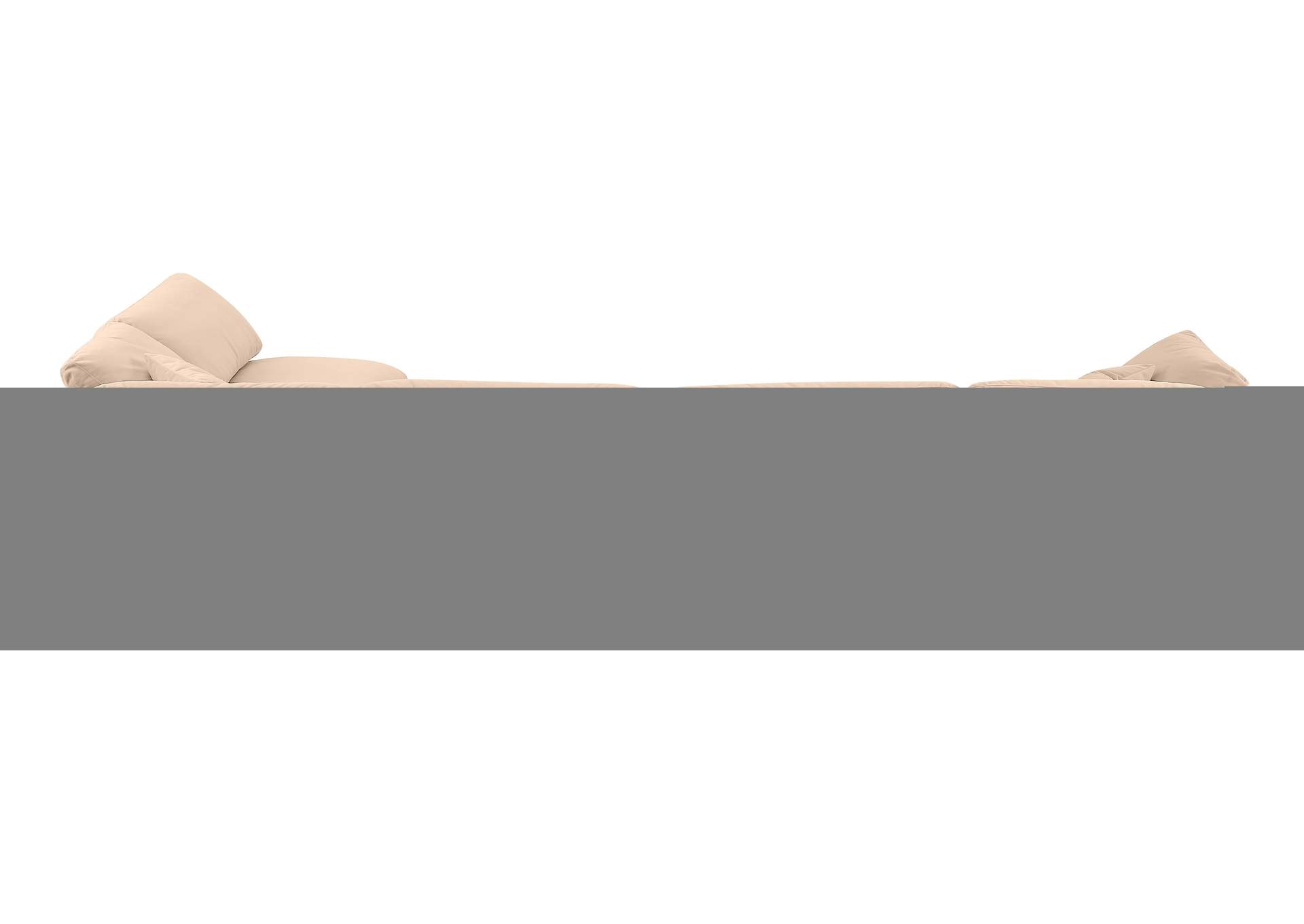 Comfy Beige Velvet Modular Sectional,Meridian Furniture