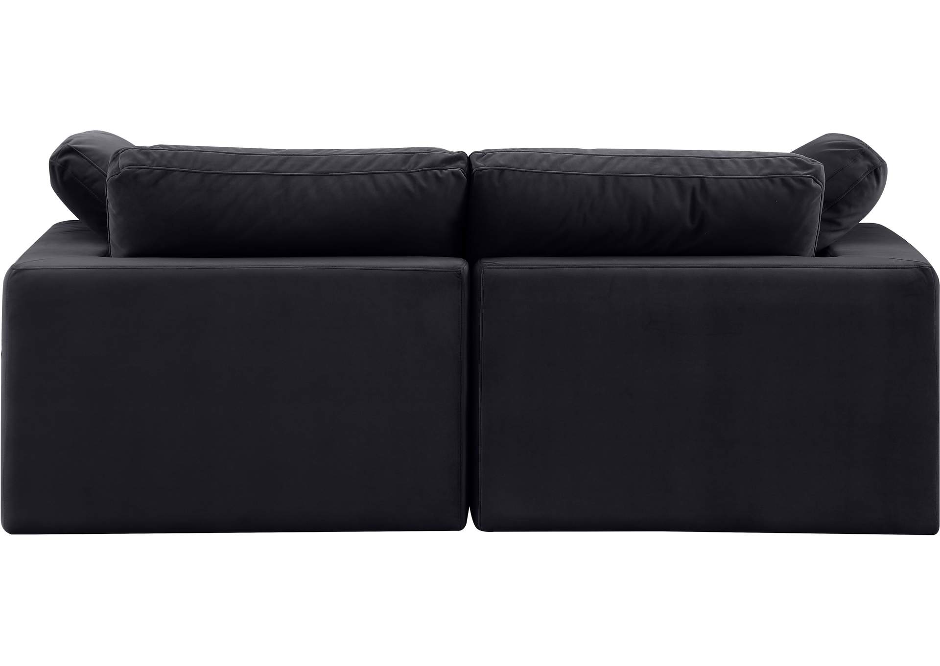 Comfy Black Velvet Modular Sofa,Meridian Furniture