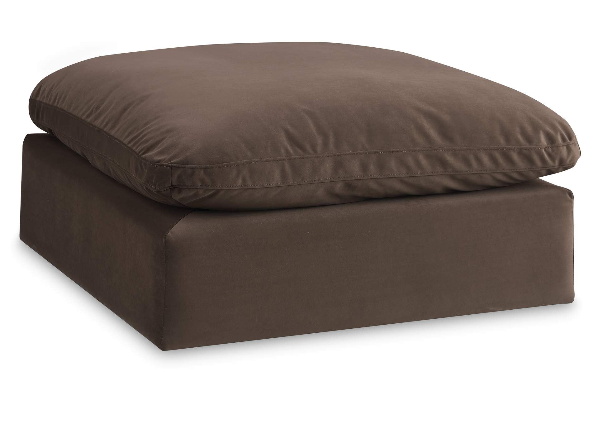 Comfy Brown Velvet Modular Ottoman,Meridian Furniture
