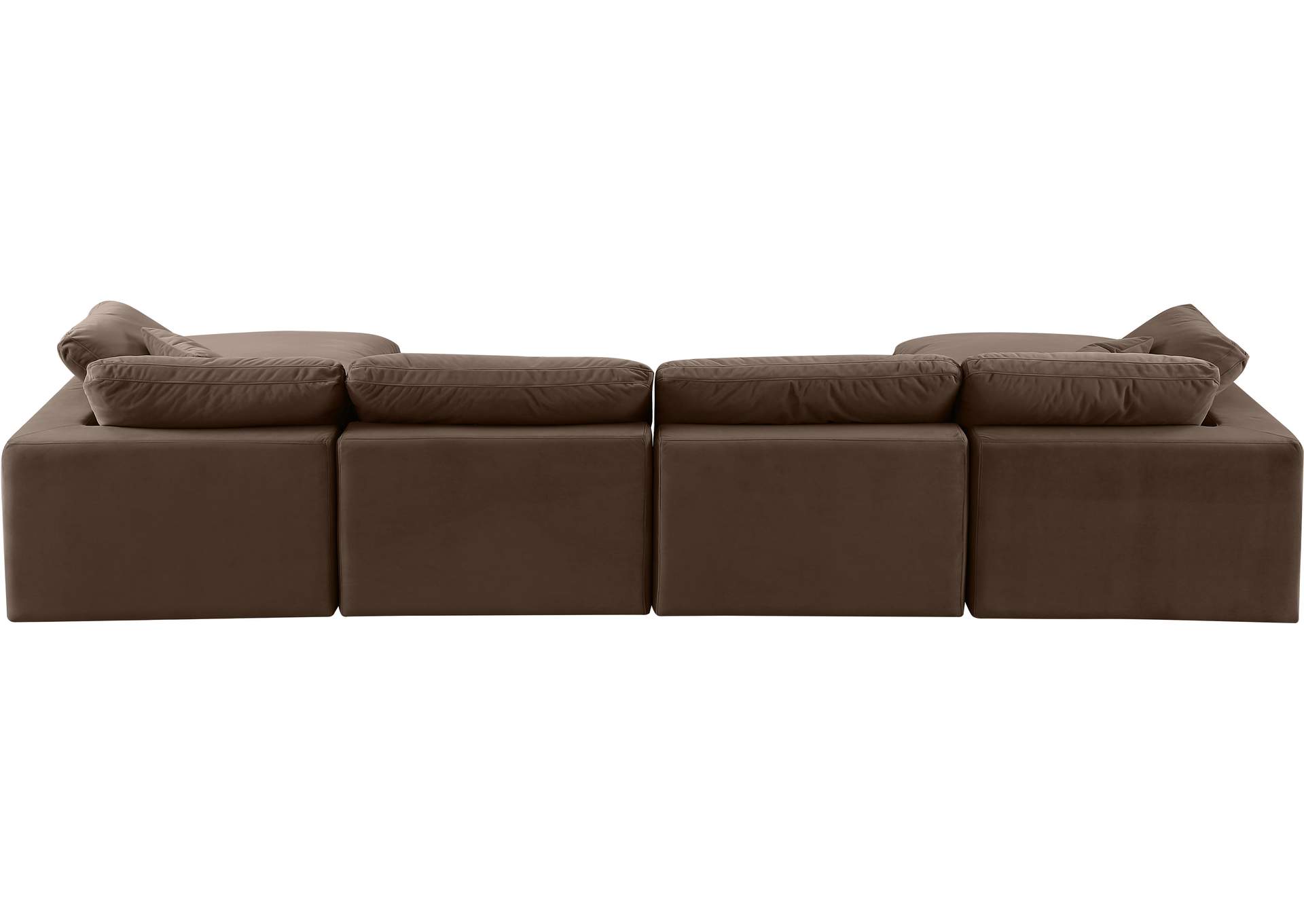 Comfy Brown Velvet Modular Sectional,Meridian Furniture