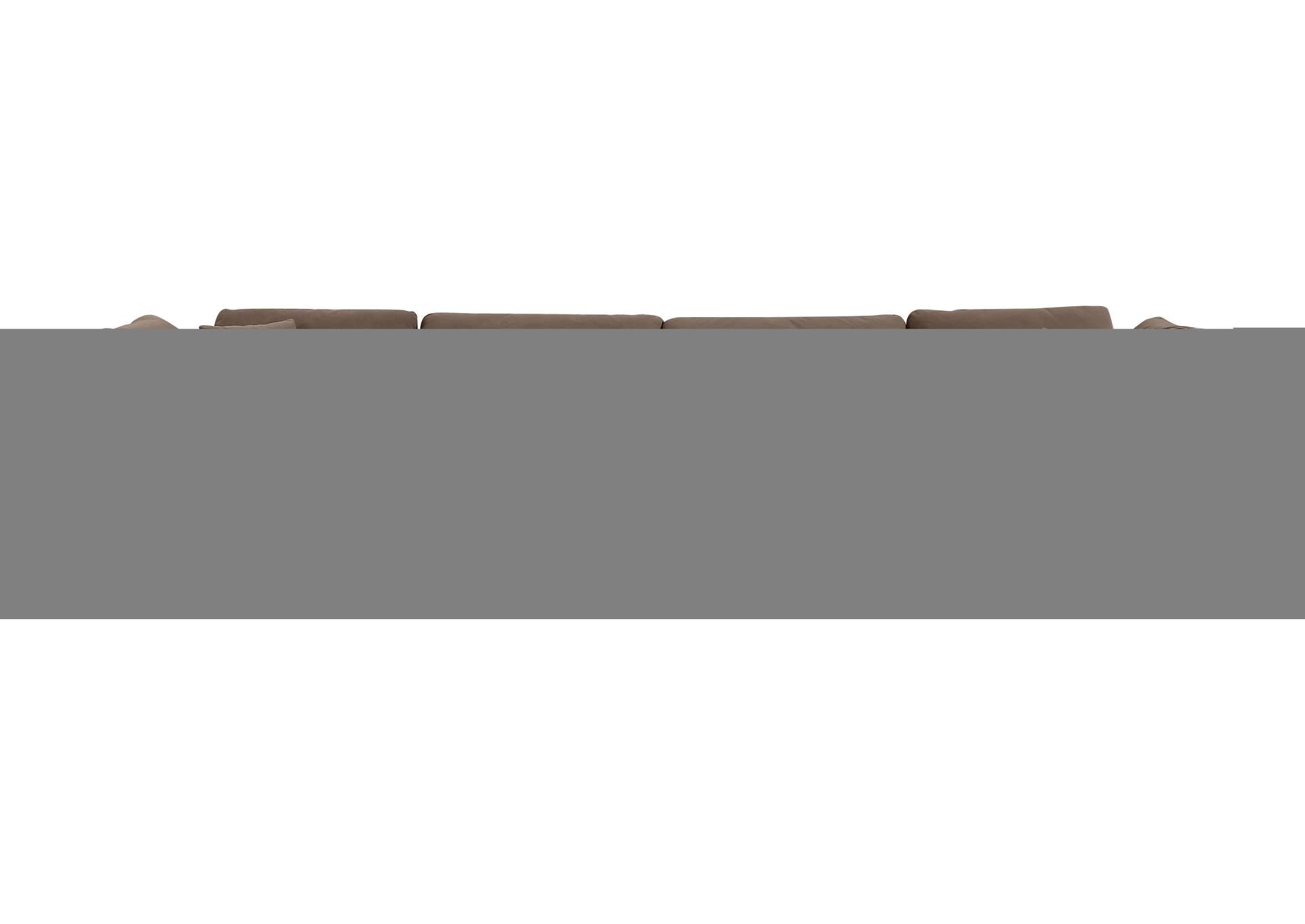 Comfy Brown Velvet Modular Sectional,Meridian Furniture