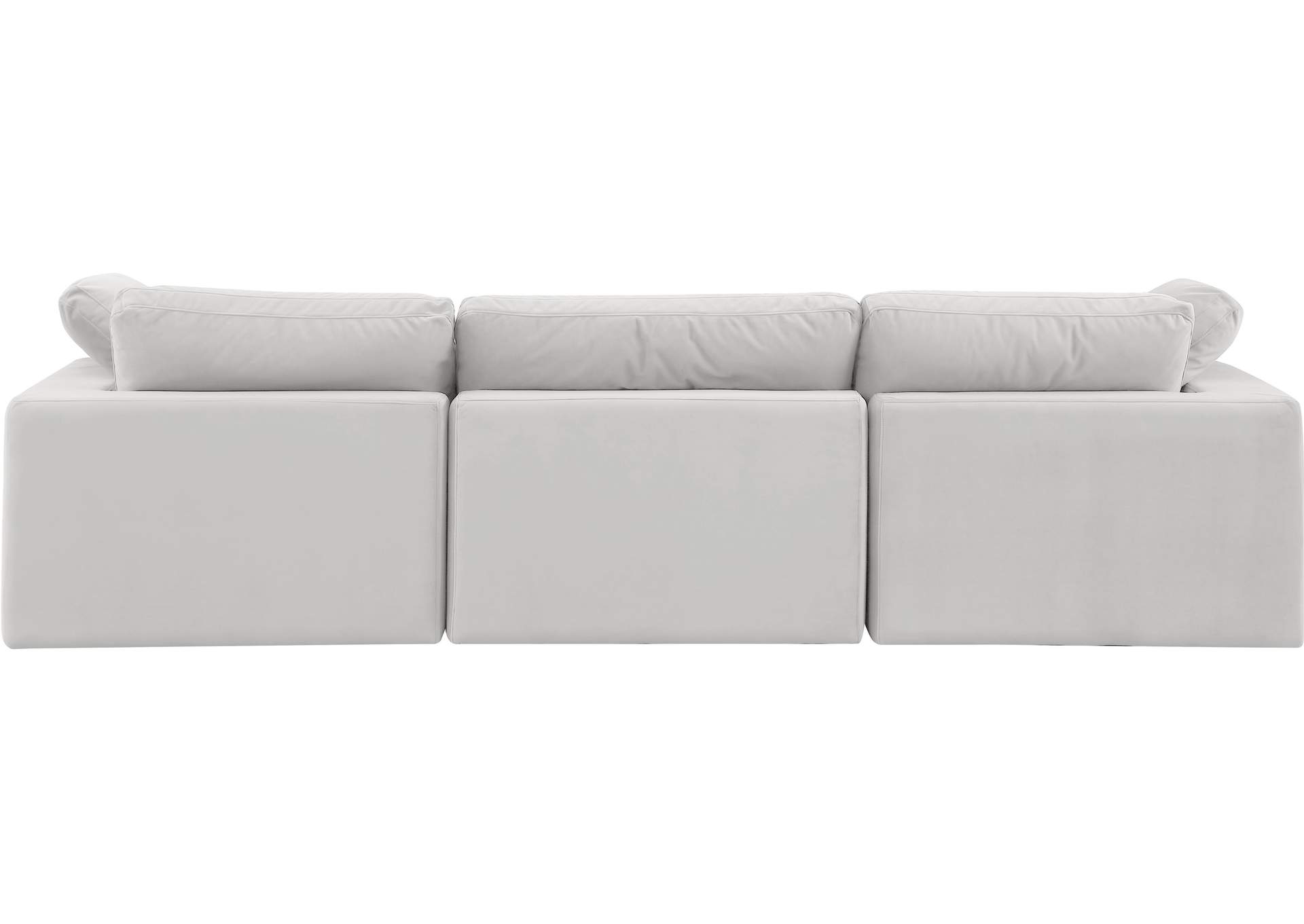 Comfy Cream Velvet Modular Sofa,Meridian Furniture