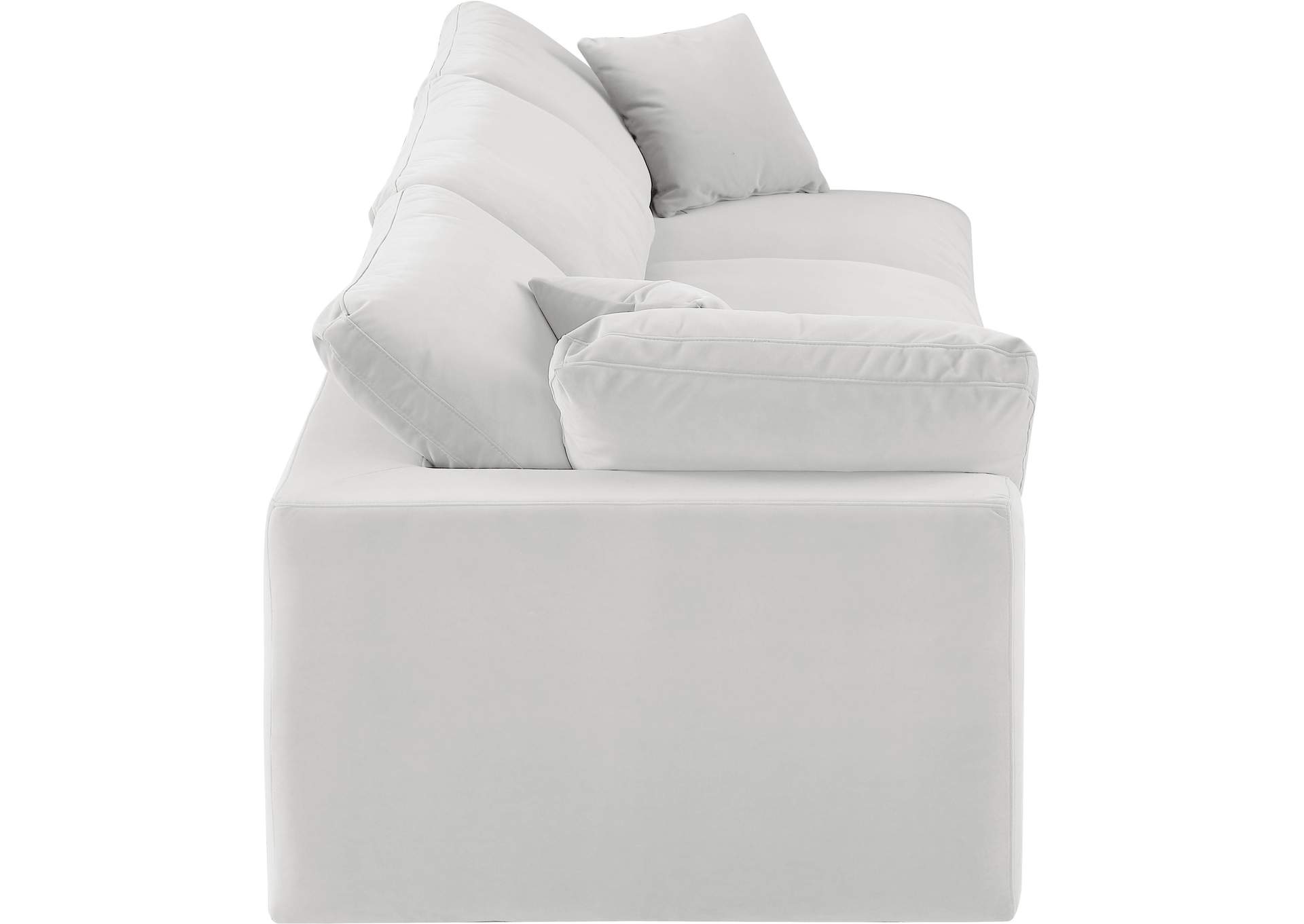 Comfy Cream Velvet Modular Sofa,Meridian Furniture