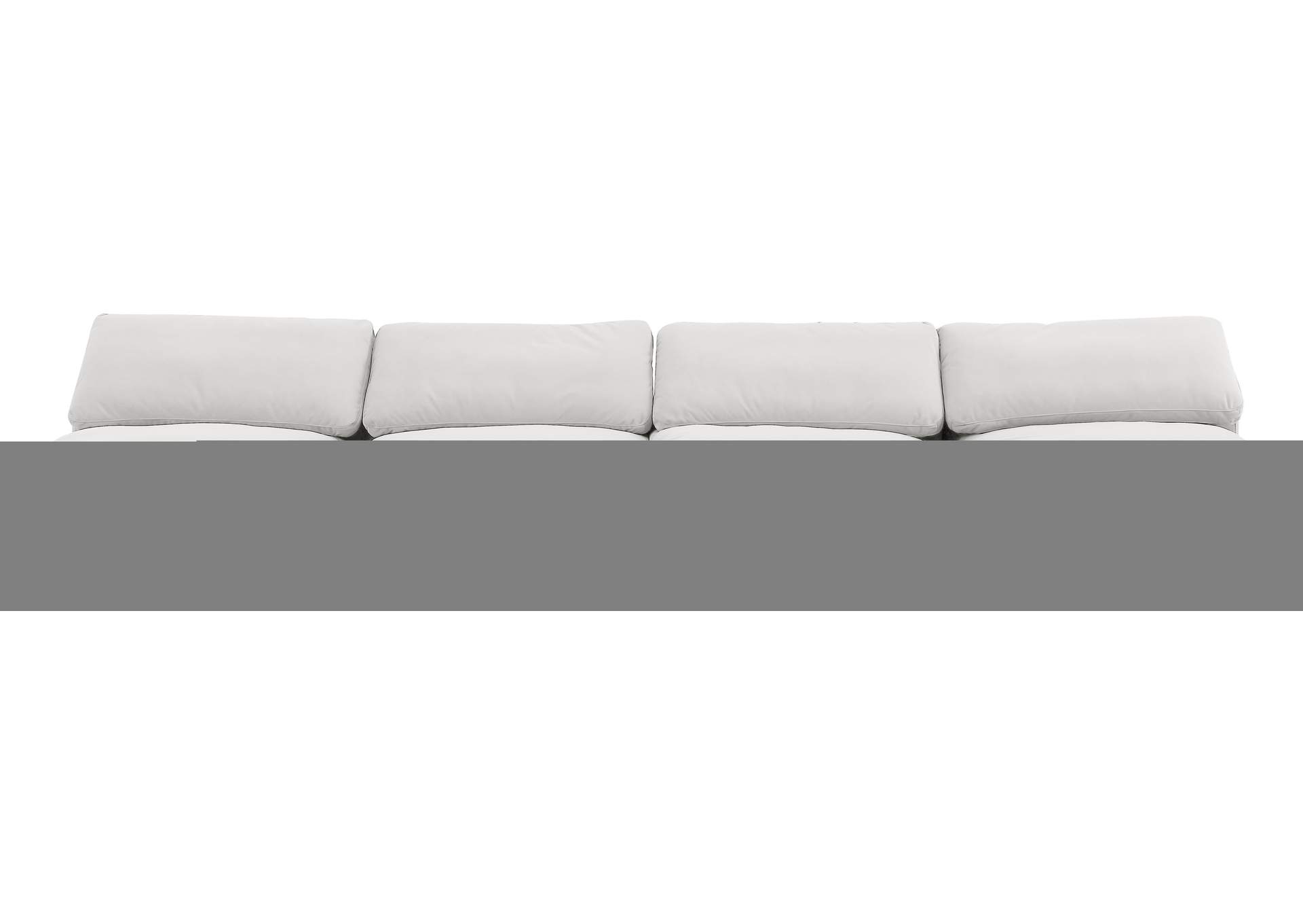 Comfy Cream Velvet Modular Sofa,Meridian Furniture