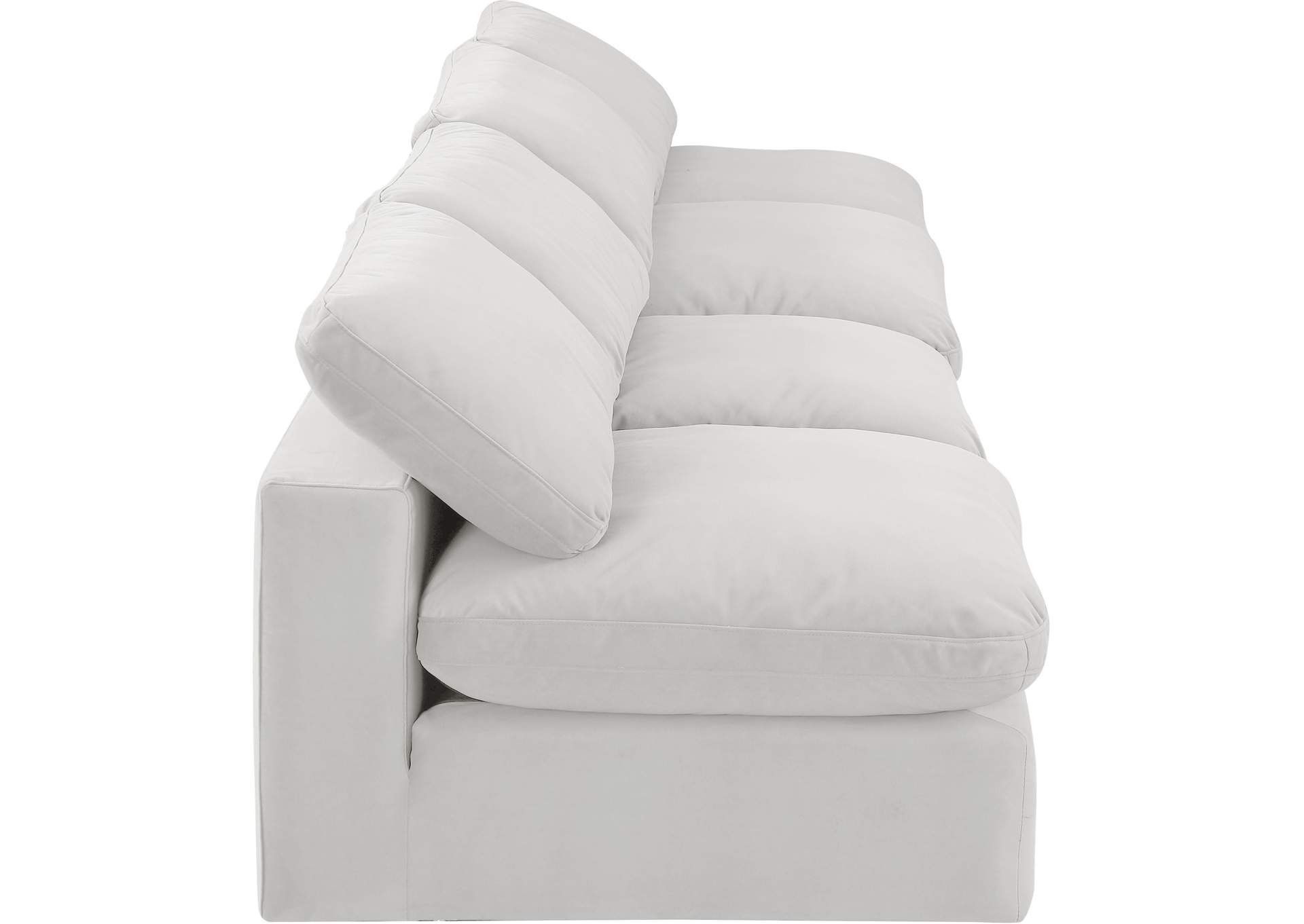 Comfy Cream Velvet Modular Sofa,Meridian Furniture