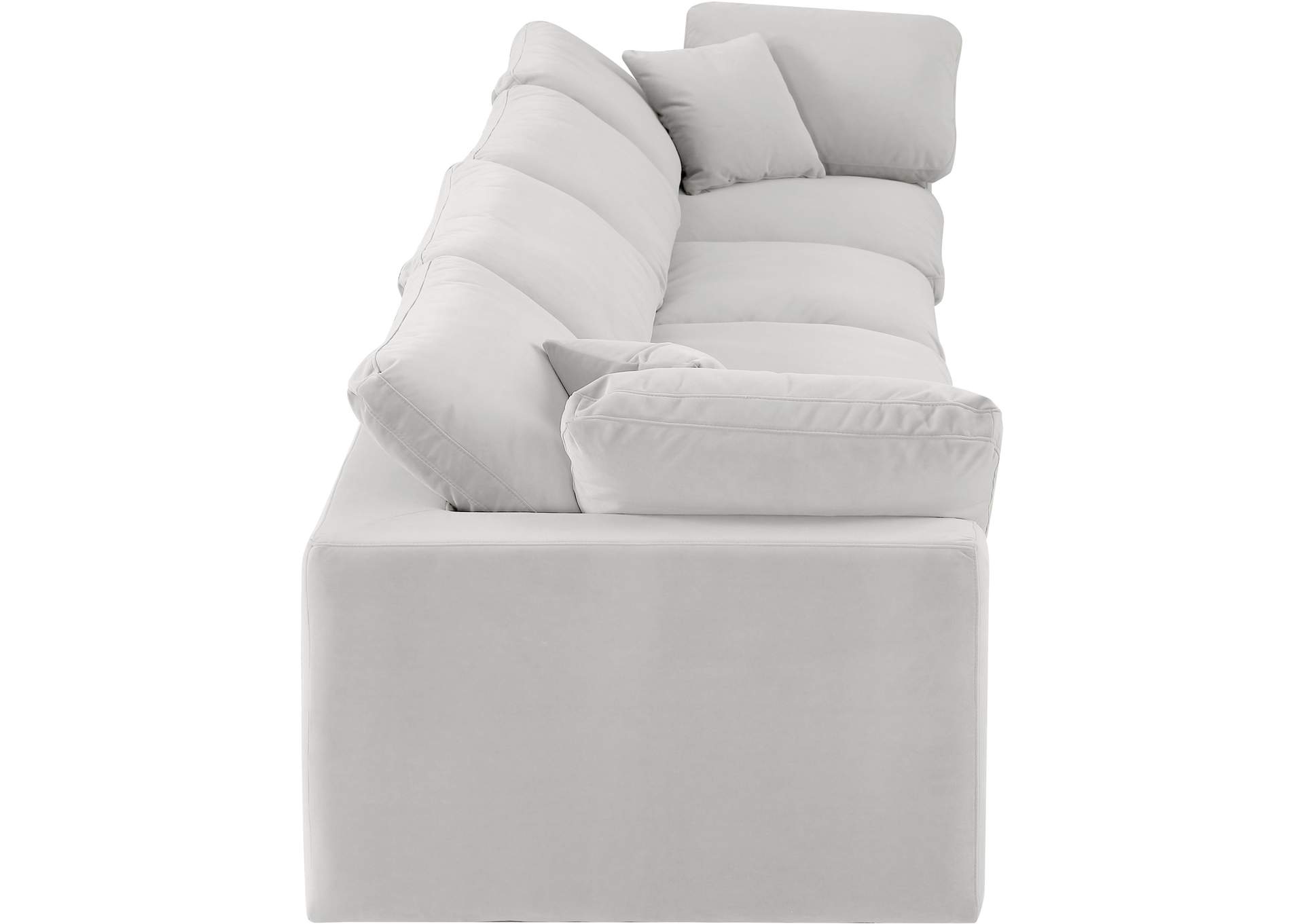 Comfy Cream Velvet Modular Sofa,Meridian Furniture