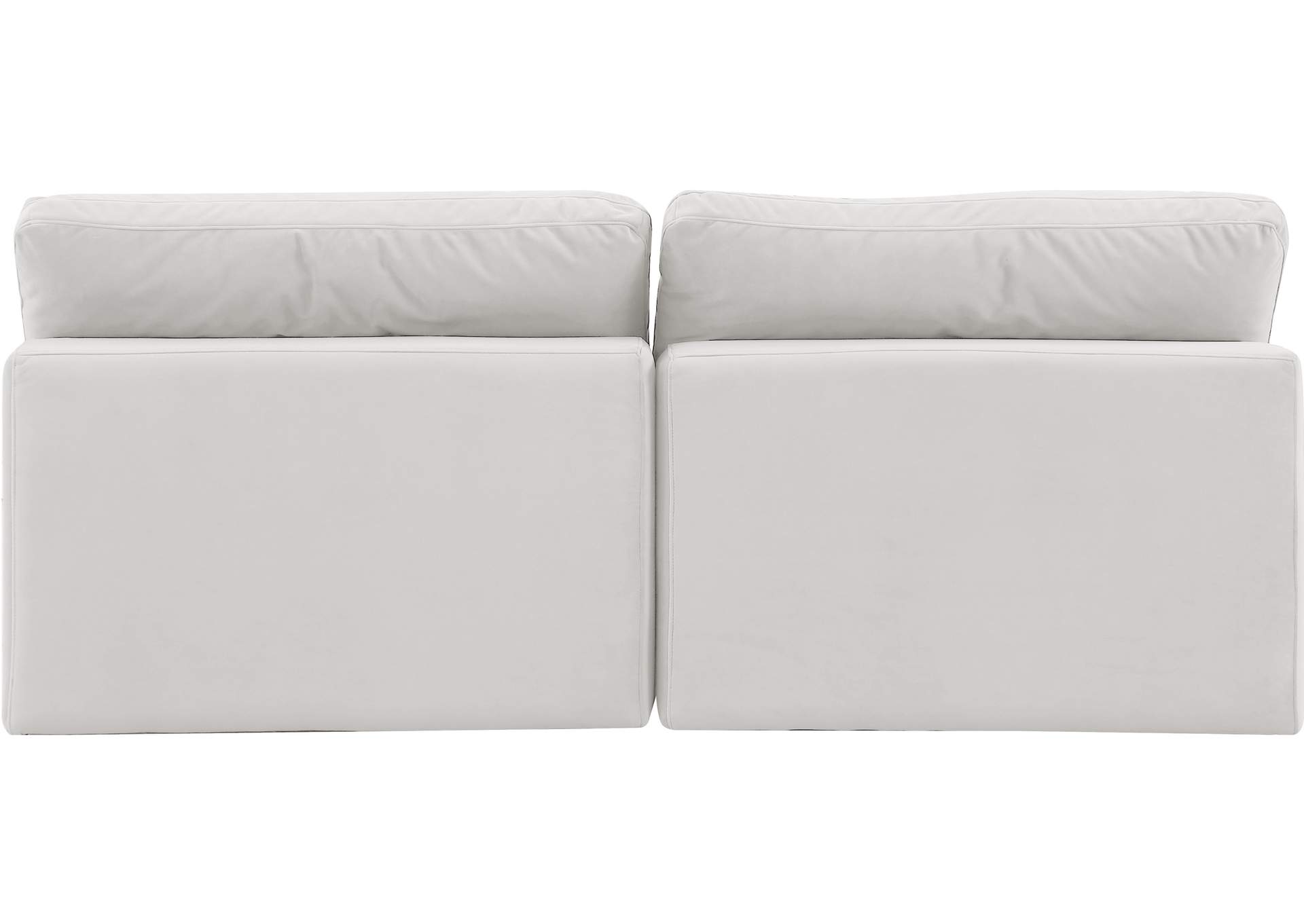 Comfy Cream Velvet Modular Sofa,Meridian Furniture