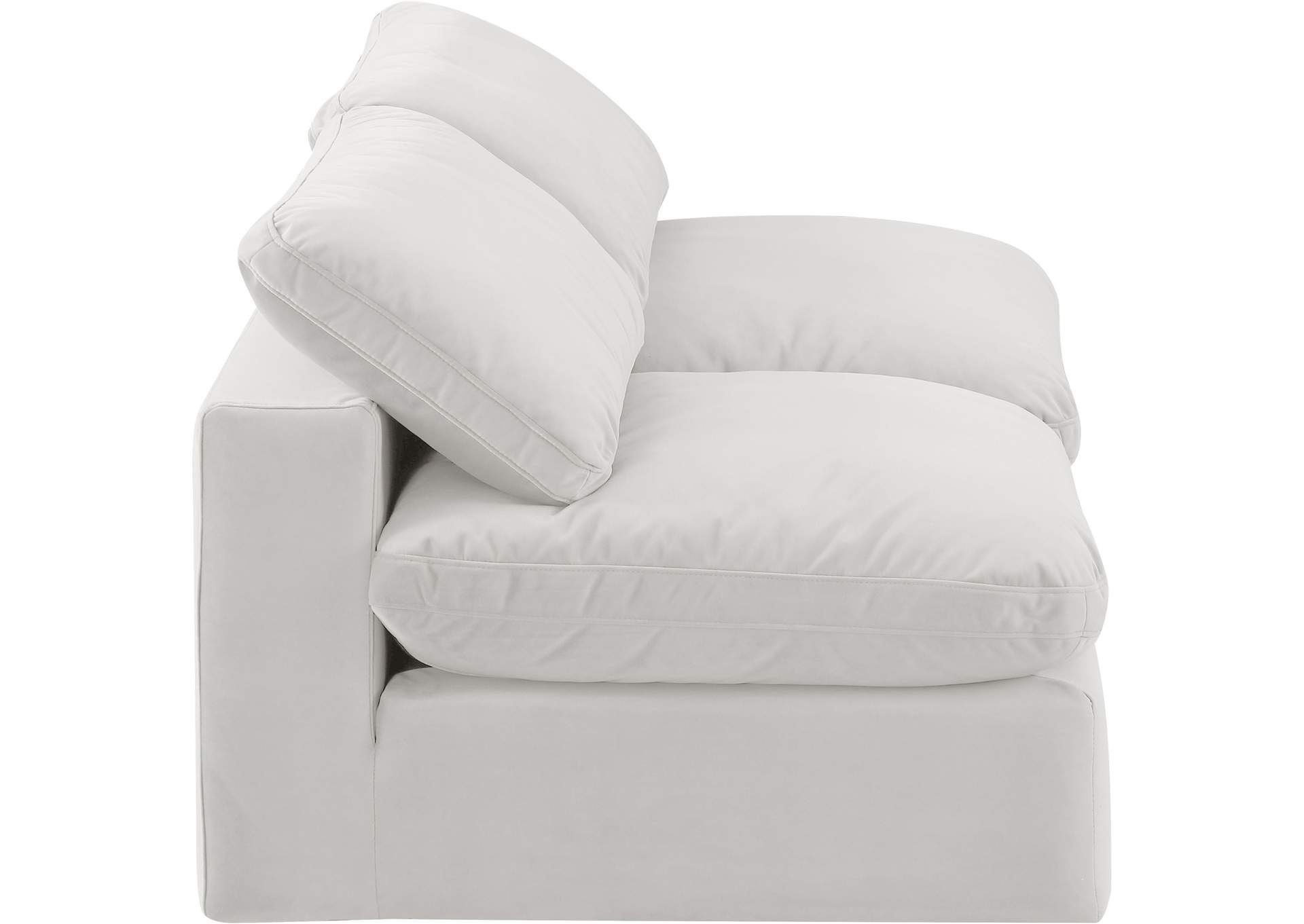 Comfy Cream Velvet Modular Sofa,Meridian Furniture