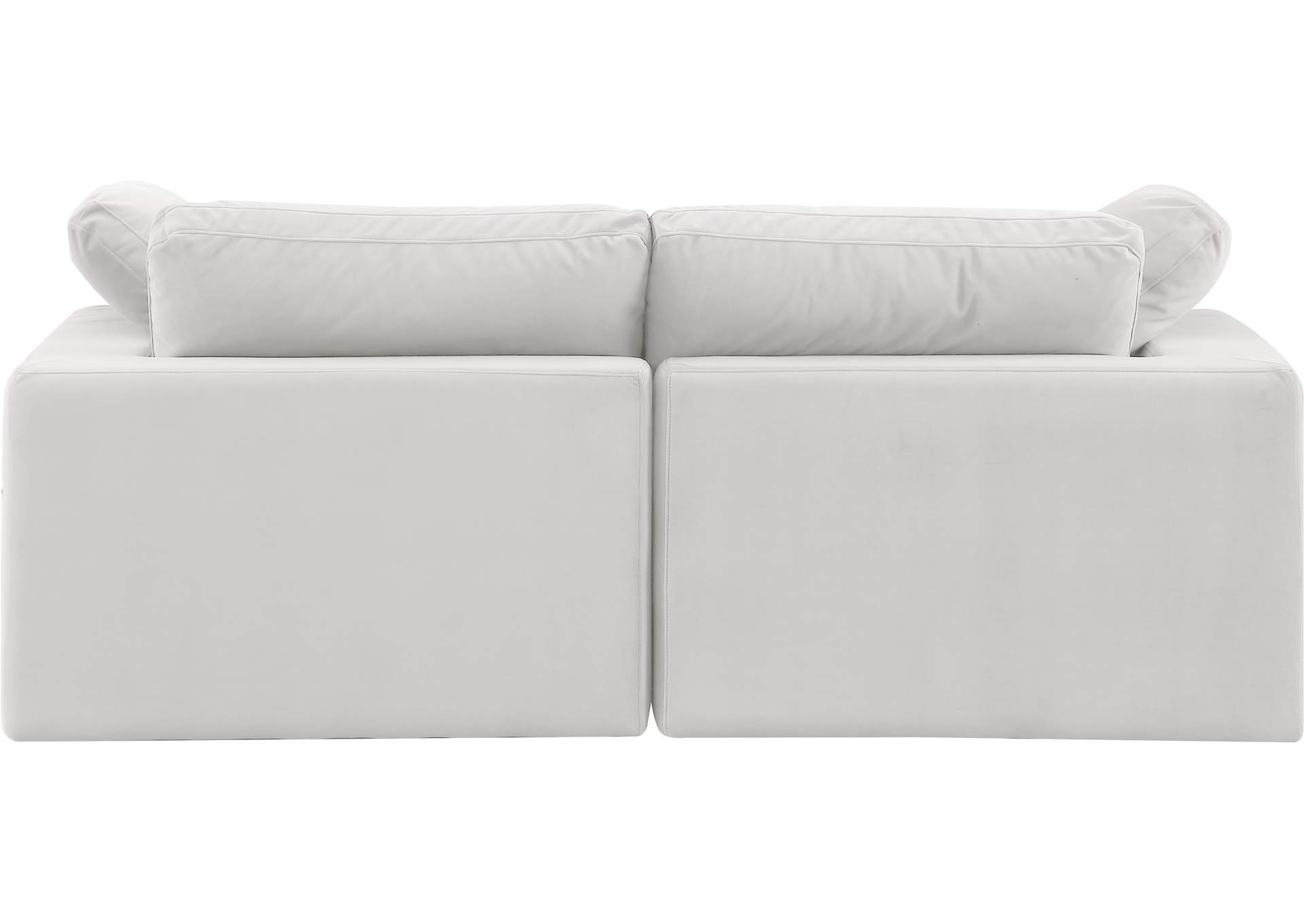Comfy Cream Velvet Modular Sofa,Meridian Furniture