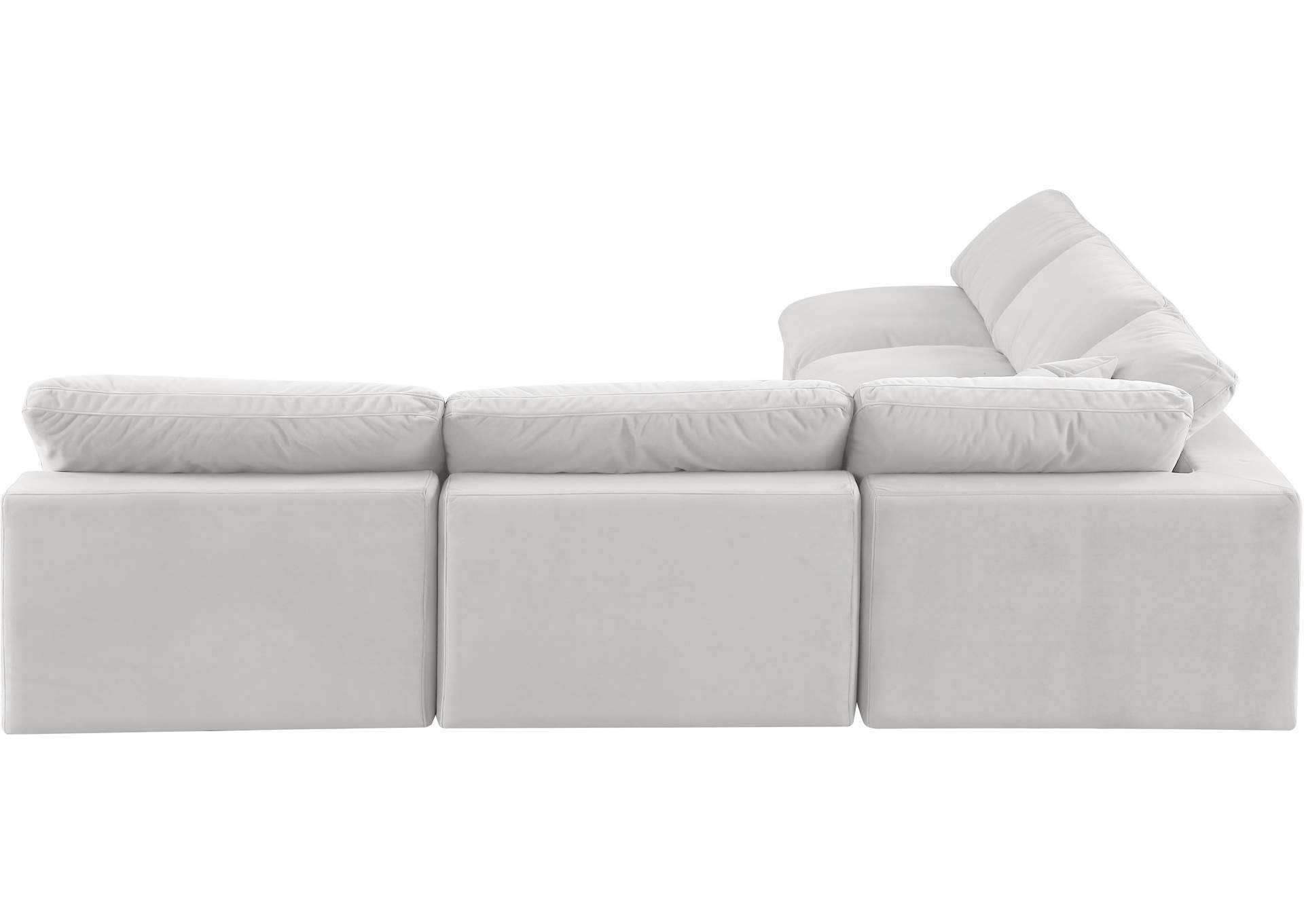 Comfy Cream Velvet Modular Sectional,Meridian Furniture