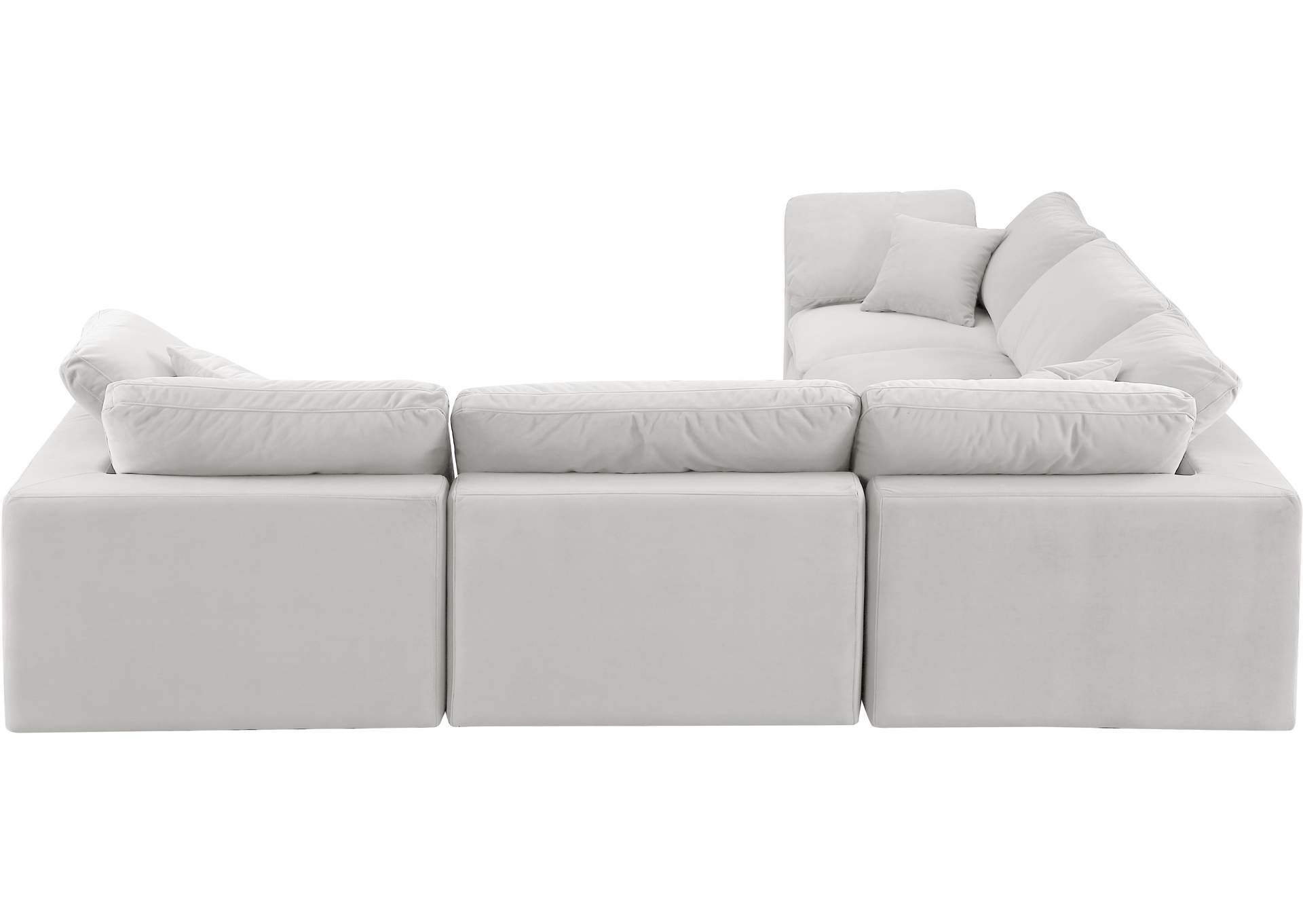 Comfy Cream Velvet Modular Sectional,Meridian Furniture