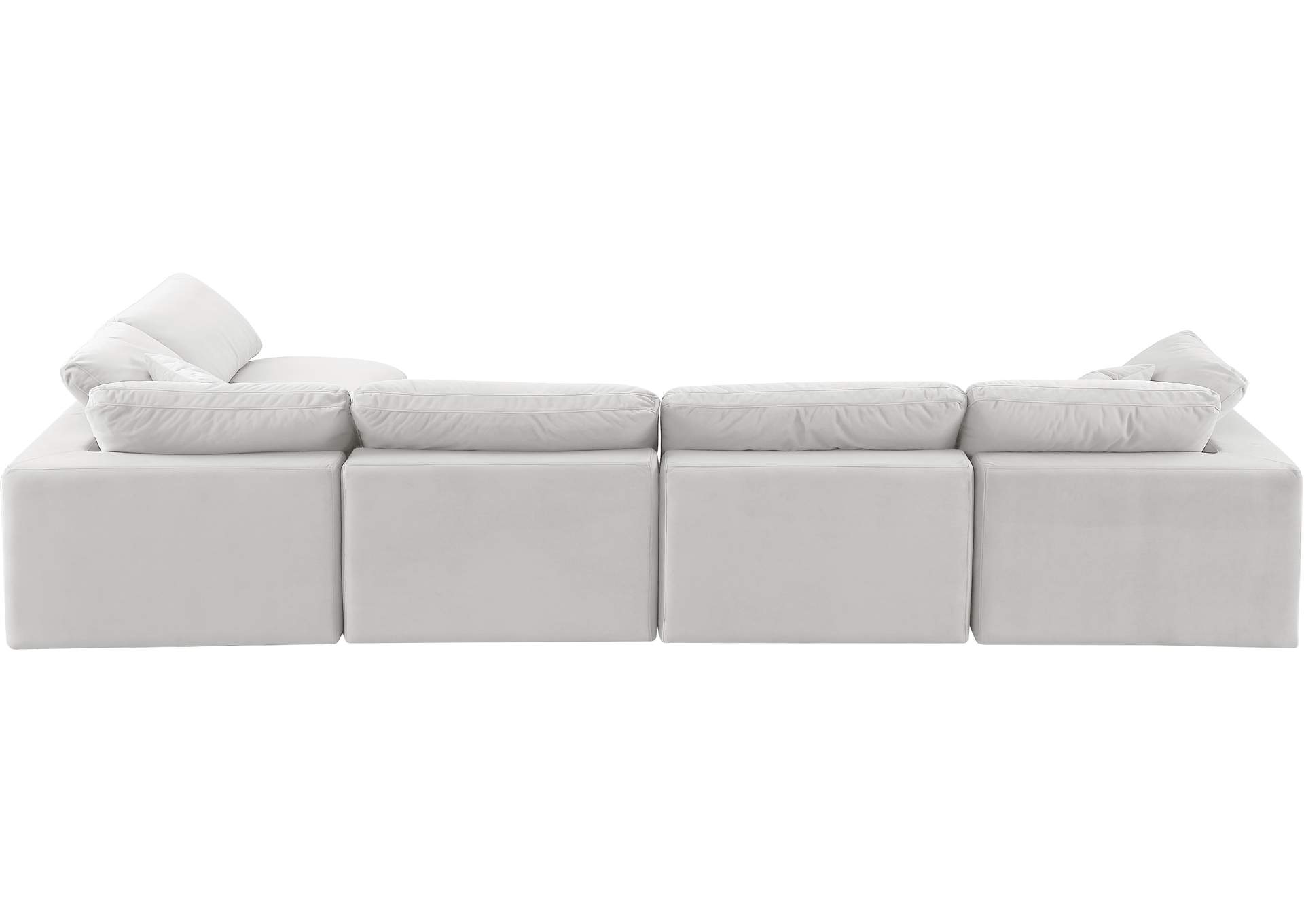 Comfy Cream Velvet Modular Sectional,Meridian Furniture
