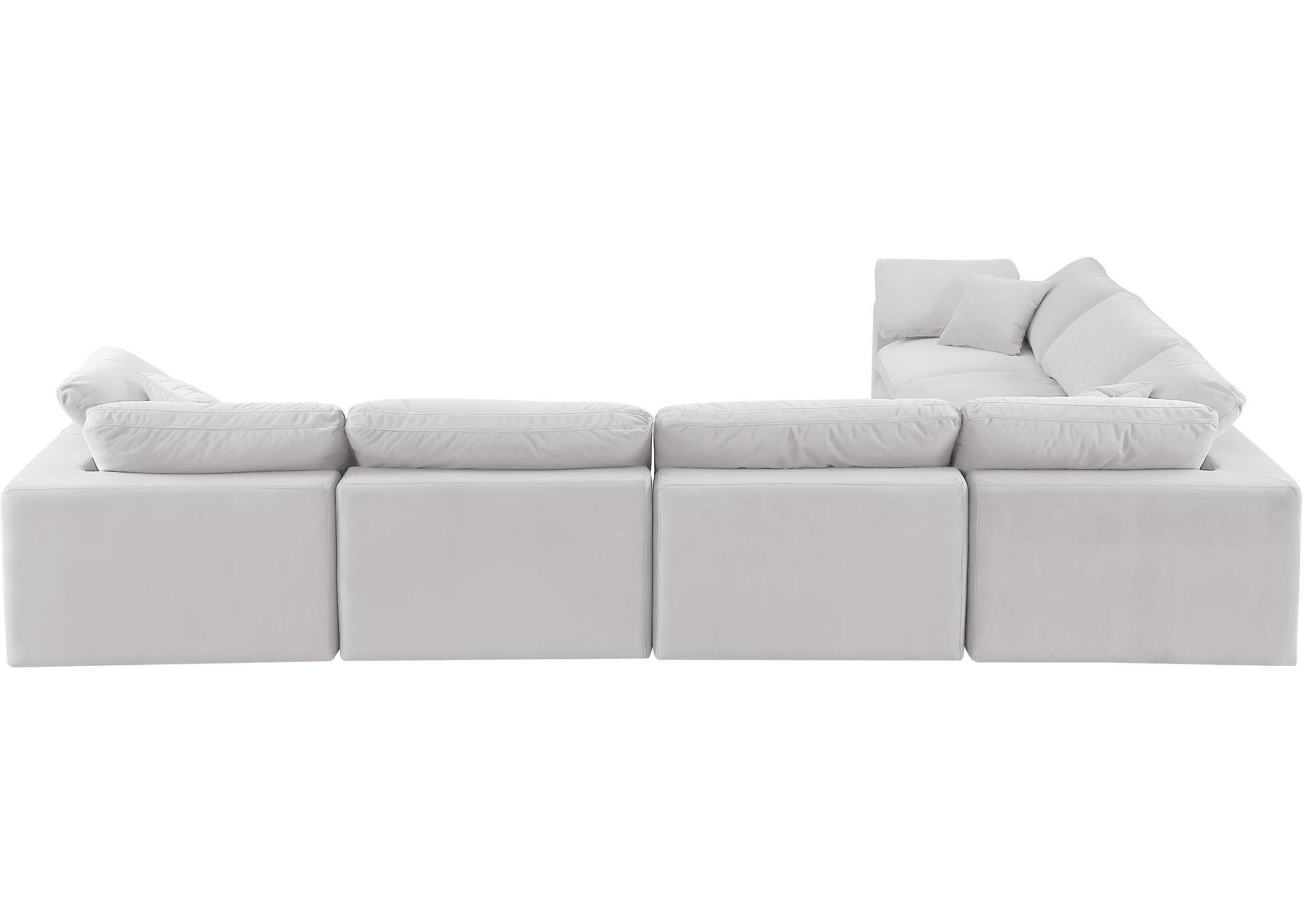 Comfy Cream Velvet Modular Sectional,Meridian Furniture