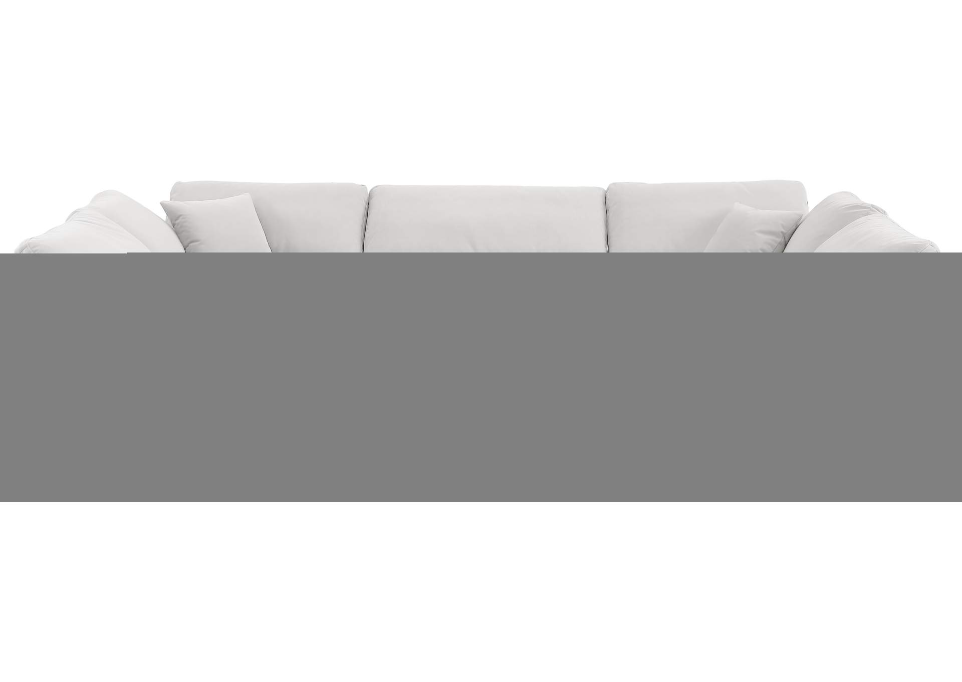 Comfy Cream Velvet Modular Sectional,Meridian Furniture