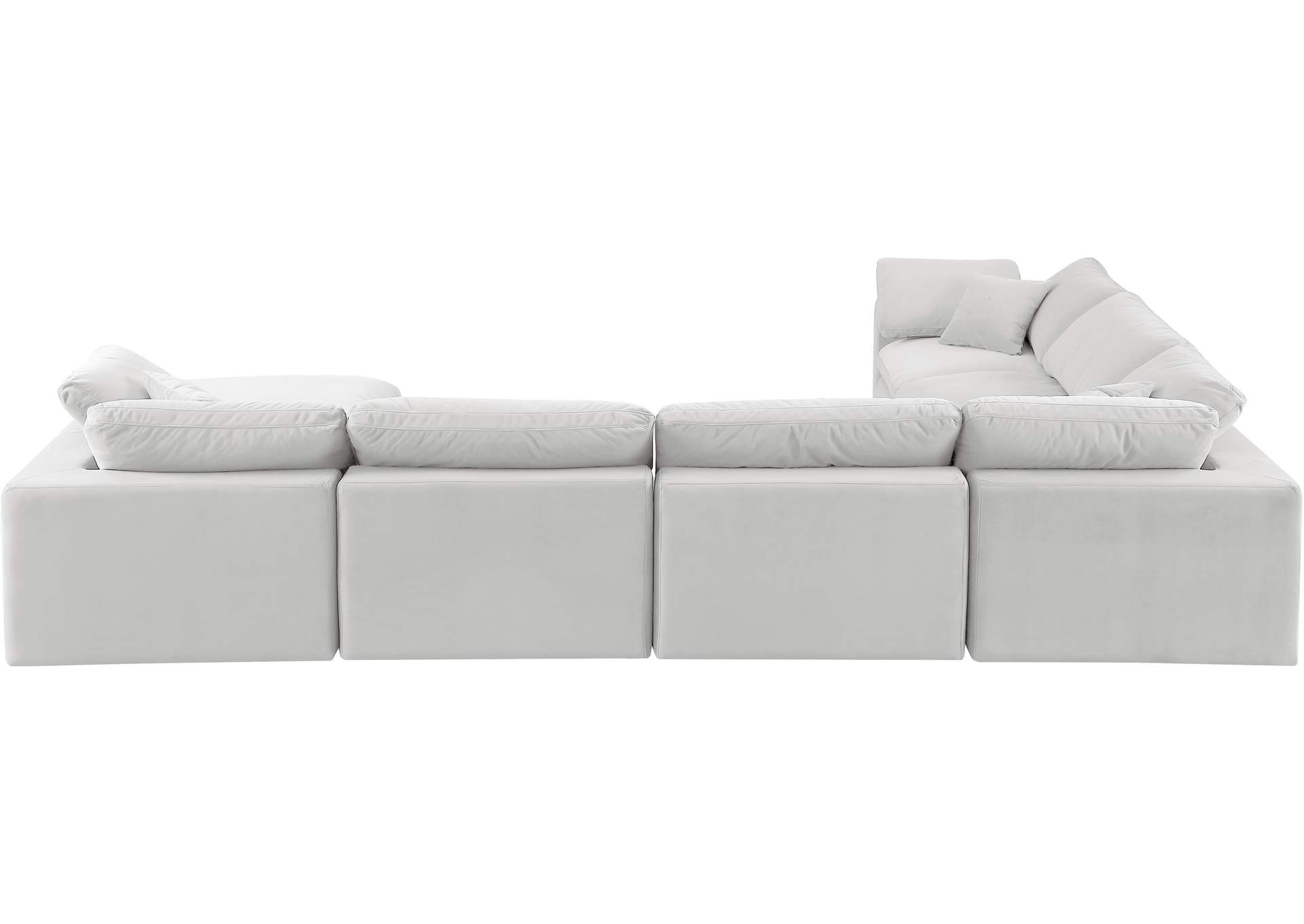 Comfy Cream Velvet Modular Sectional,Meridian Furniture