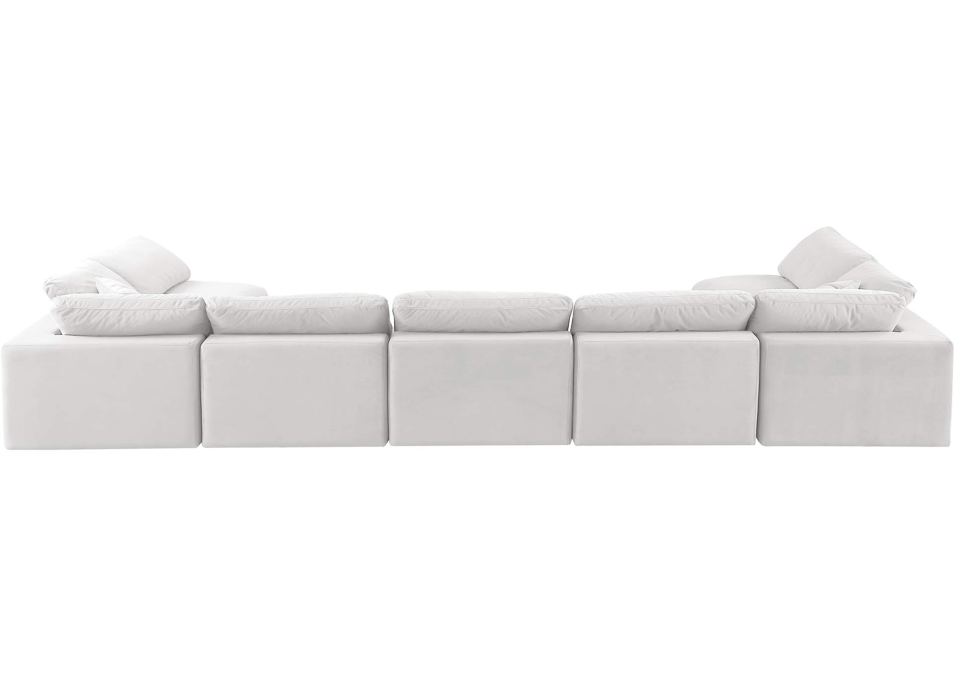 Comfy Cream Velvet Modular Sectional,Meridian Furniture