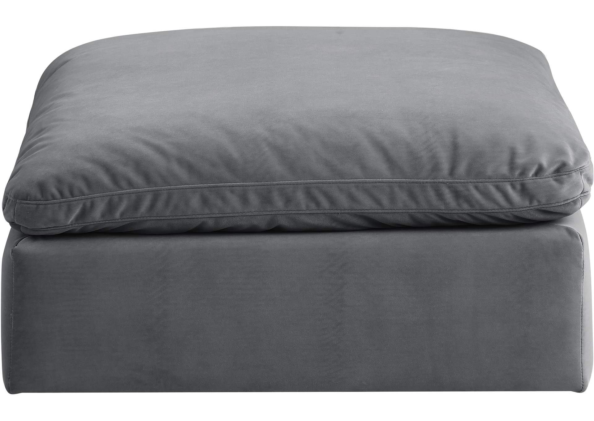 Comfy Grey Velvet Modular Ottoman,Meridian Furniture