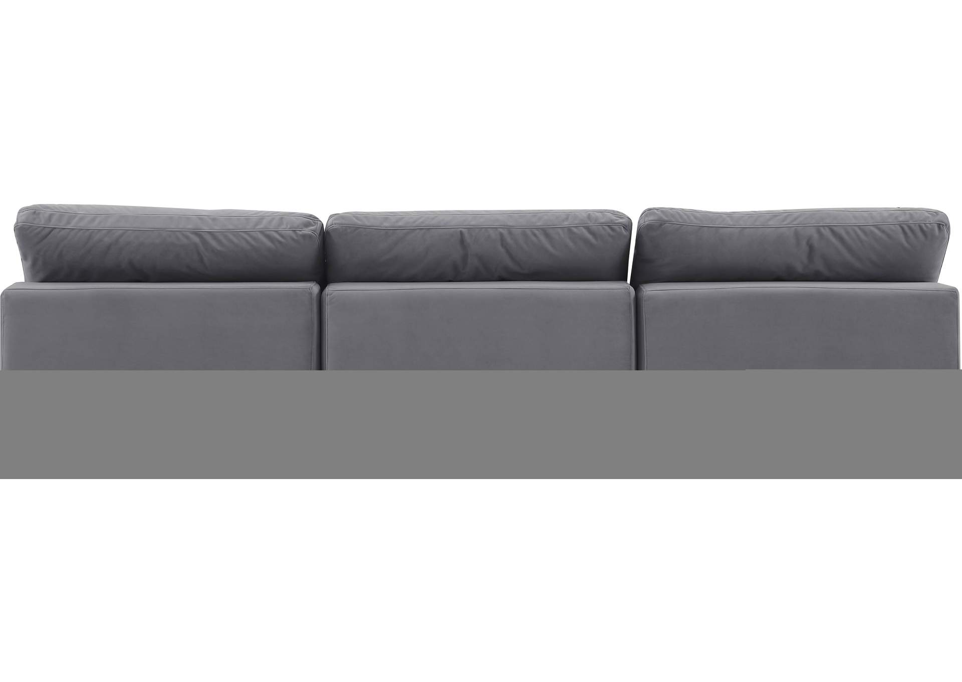 Comfy Grey Velvet Modular Sofa,Meridian Furniture
