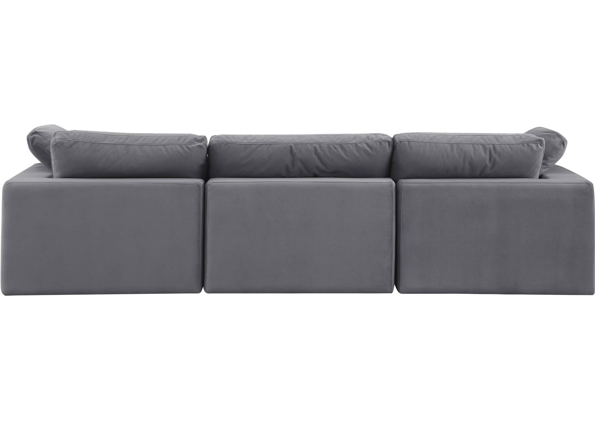 Comfy Grey Velvet Modular Sofa,Meridian Furniture