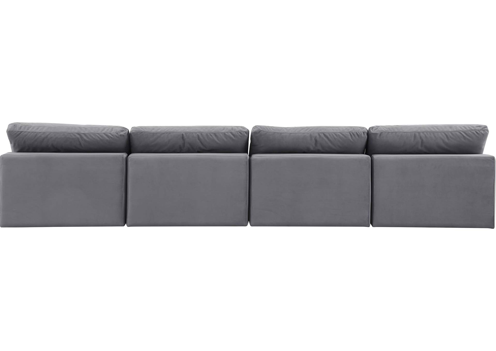 Comfy Grey Velvet Modular Sofa,Meridian Furniture