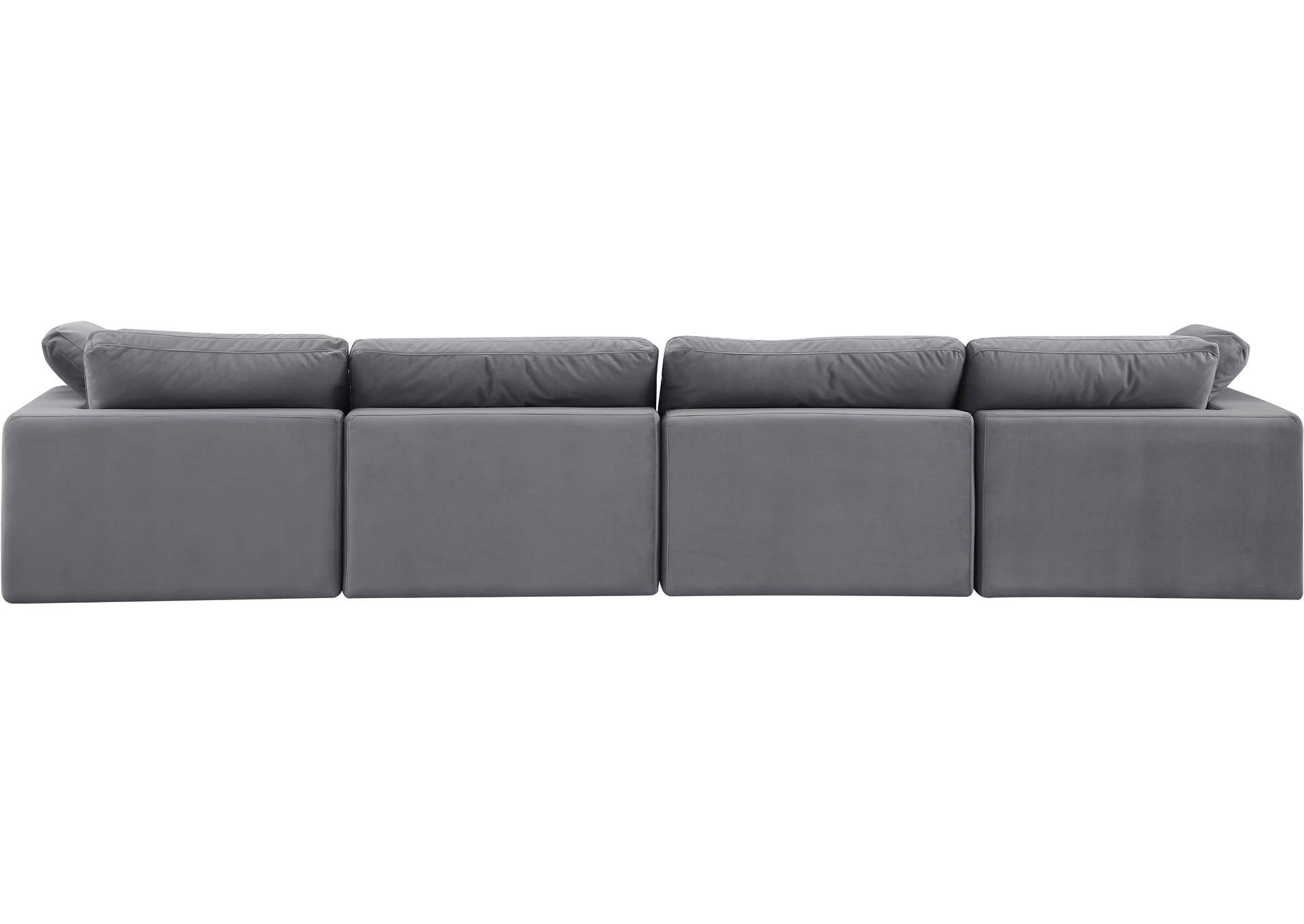Comfy Grey Velvet Modular Sofa,Meridian Furniture