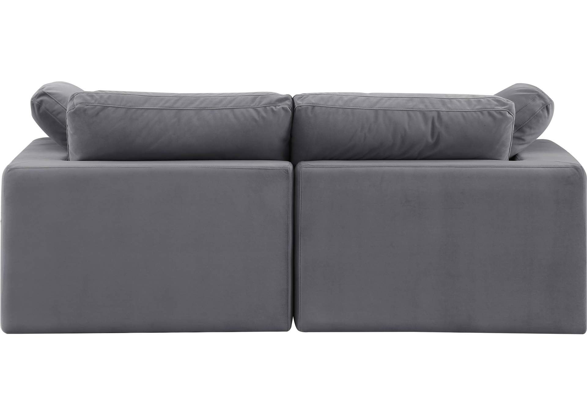 Comfy Grey Velvet Modular Sofa,Meridian Furniture