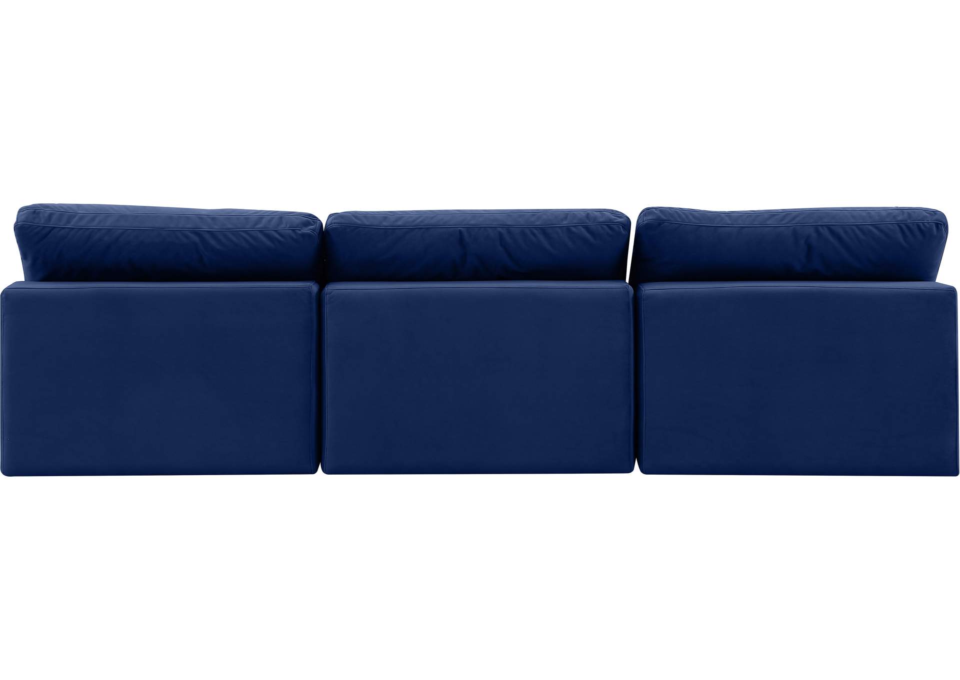 Comfy Navy Velvet Modular Sofa,Meridian Furniture