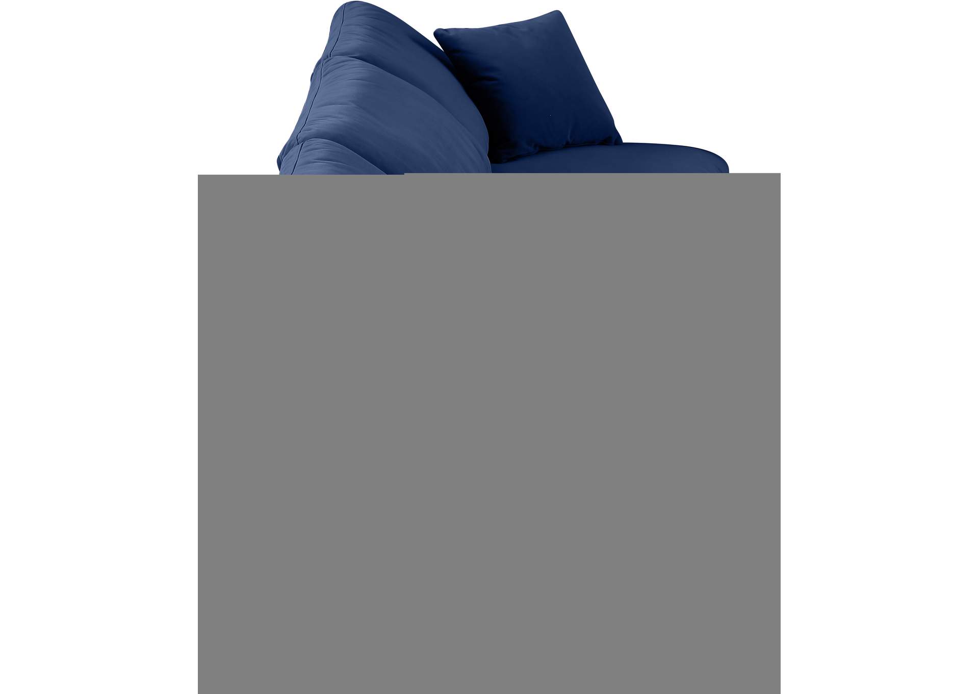 Comfy Navy Velvet Modular Sofa,Meridian Furniture