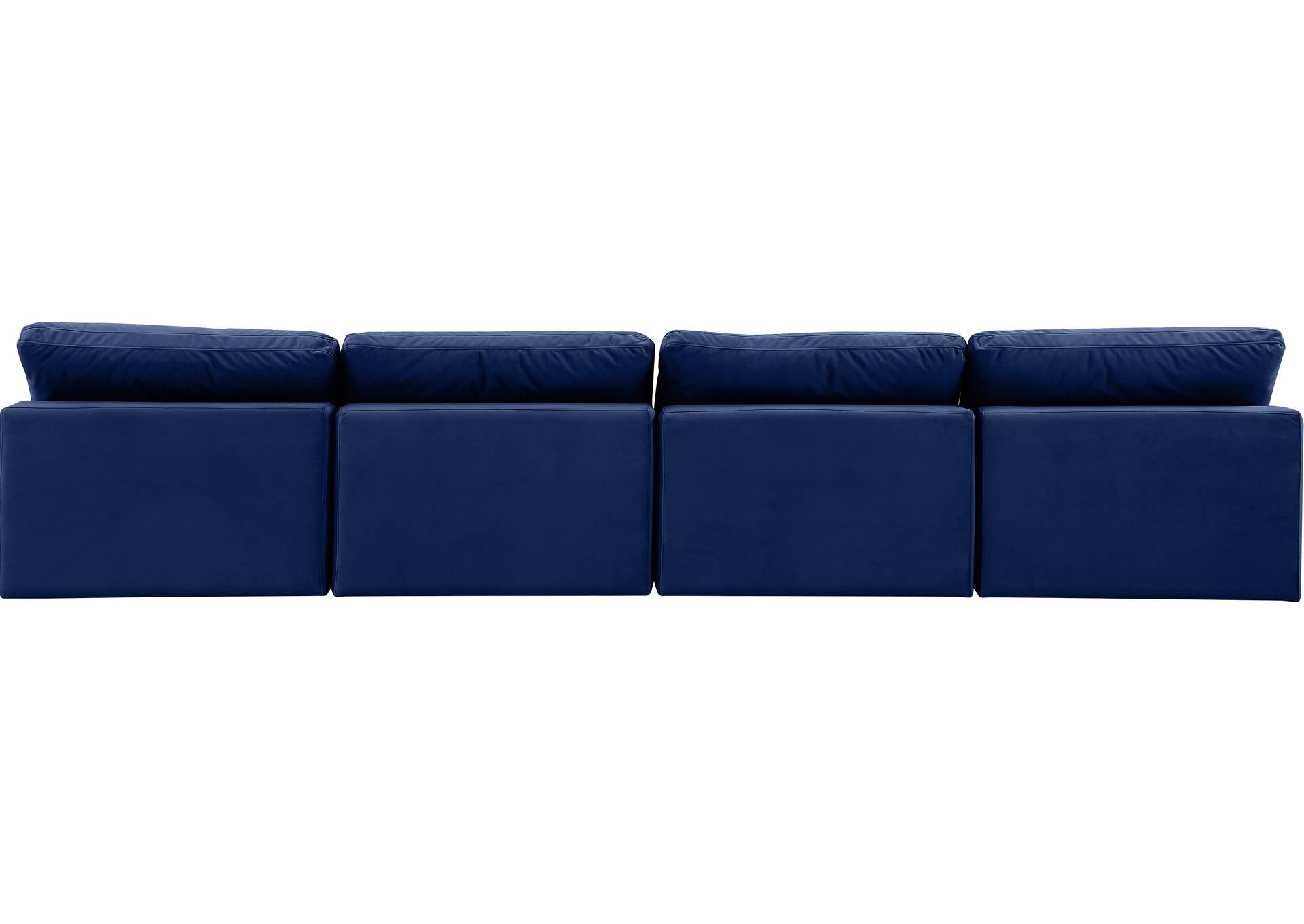Comfy Navy Velvet Modular Sofa,Meridian Furniture