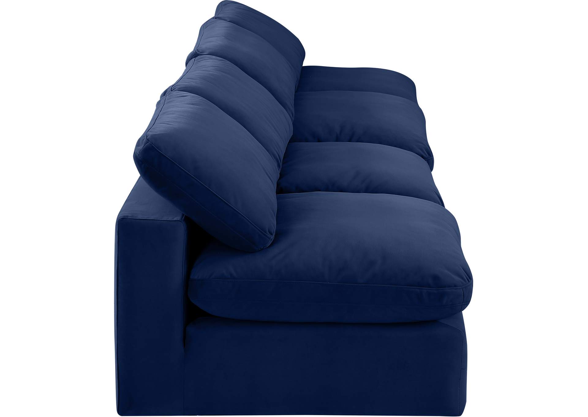 Comfy Navy Velvet Modular Sofa,Meridian Furniture