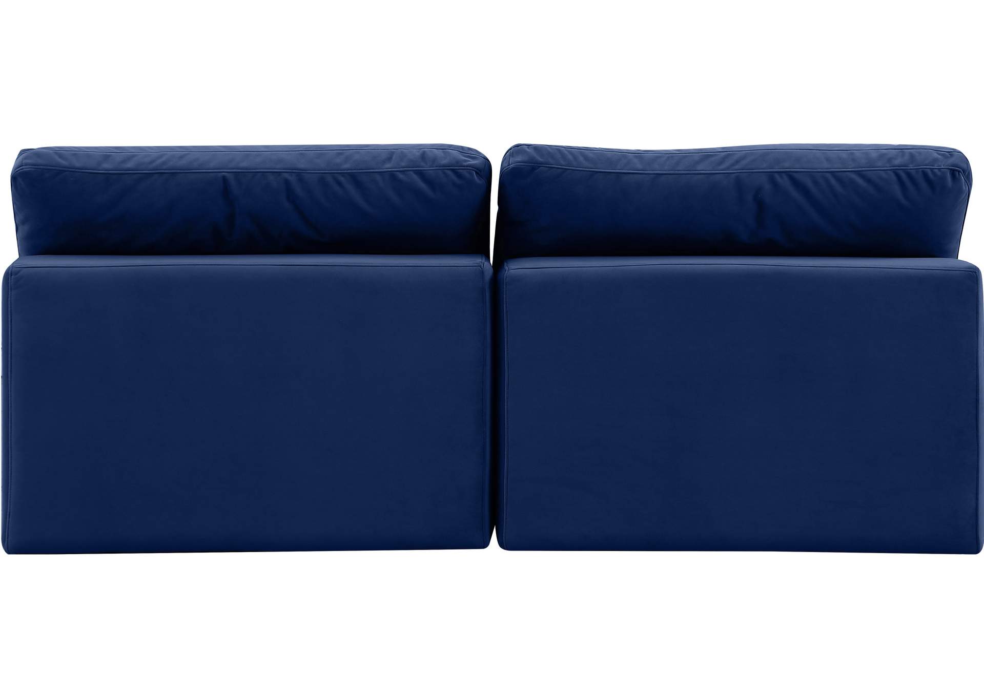 Comfy Navy Velvet Modular Sofa,Meridian Furniture