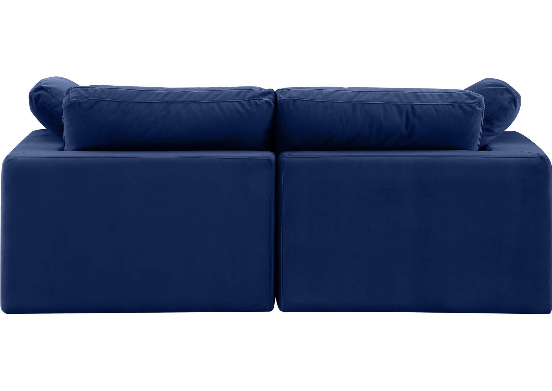 Comfy Navy Velvet Modular Sofa,Meridian Furniture