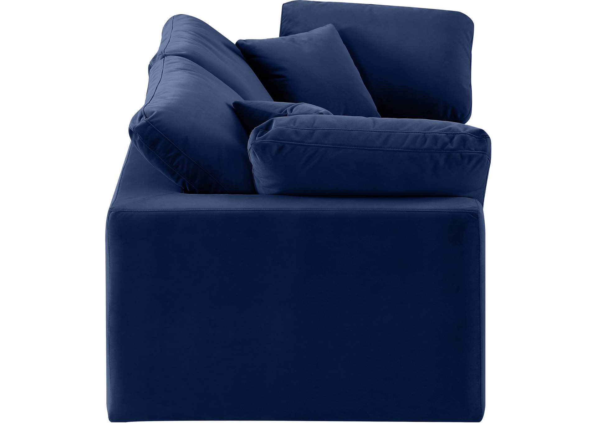 Comfy Navy Velvet Modular Sofa,Meridian Furniture