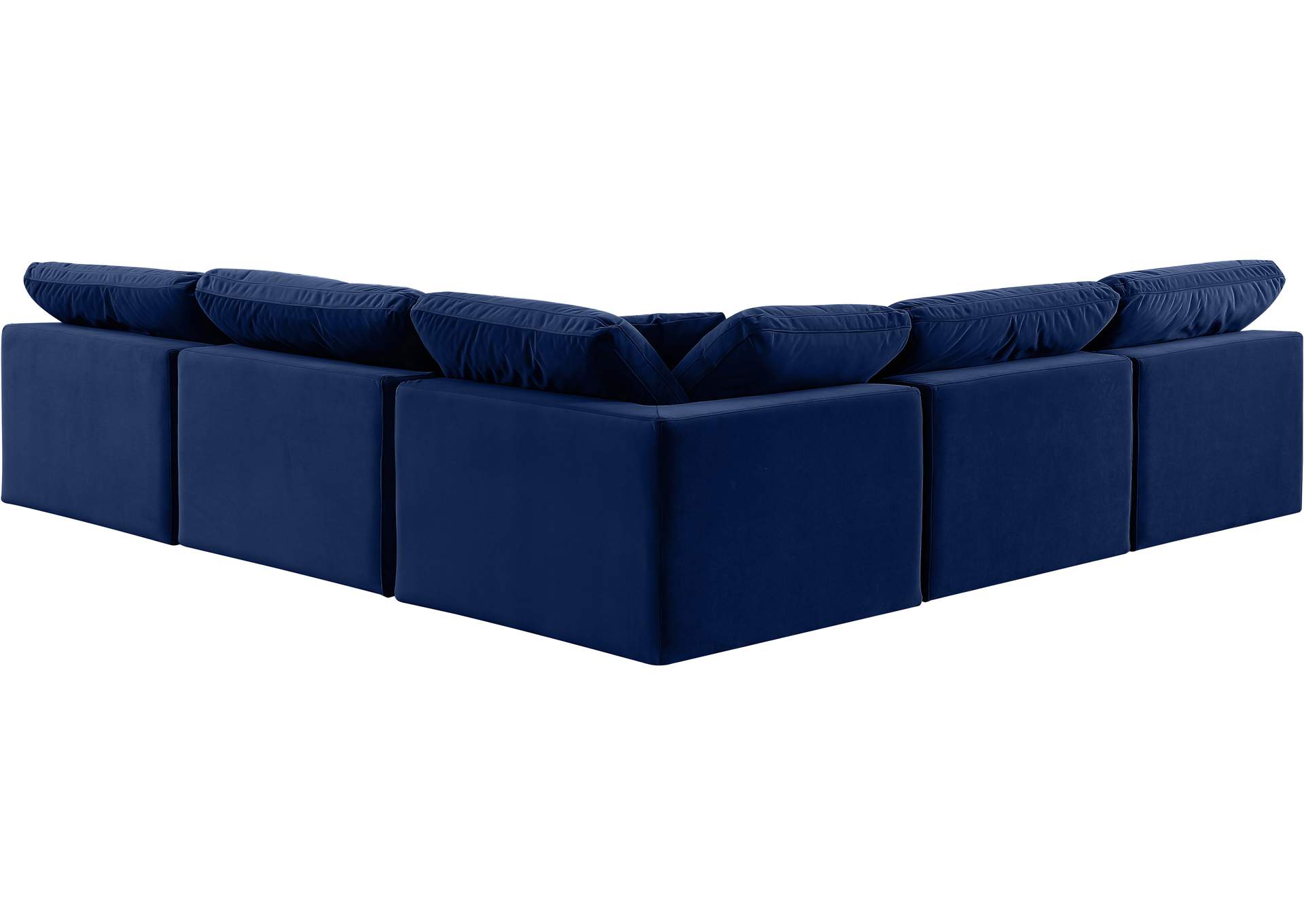 Comfy Navy Velvet Modular Sectional,Meridian Furniture