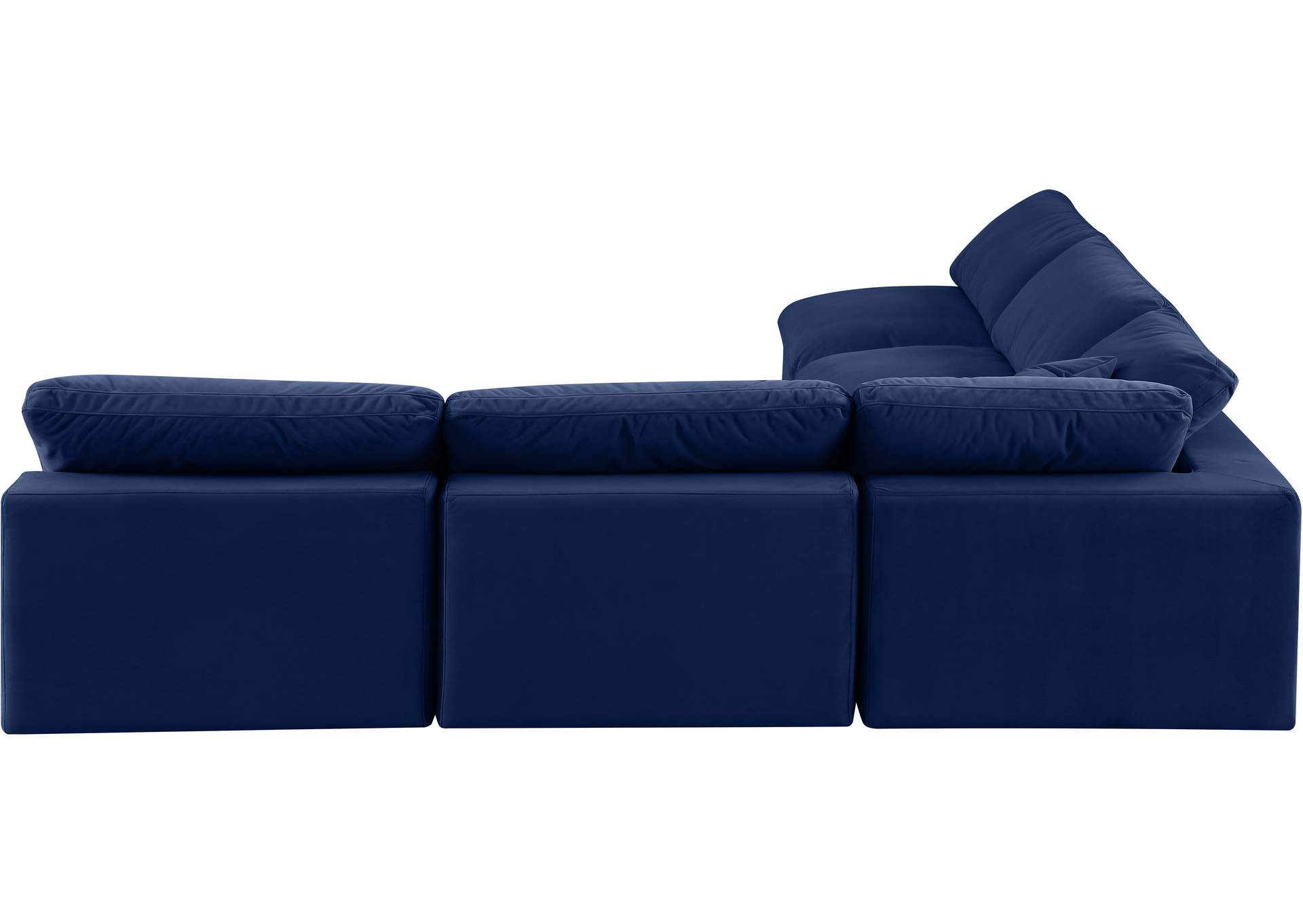 Comfy Navy Velvet Modular Sectional,Meridian Furniture