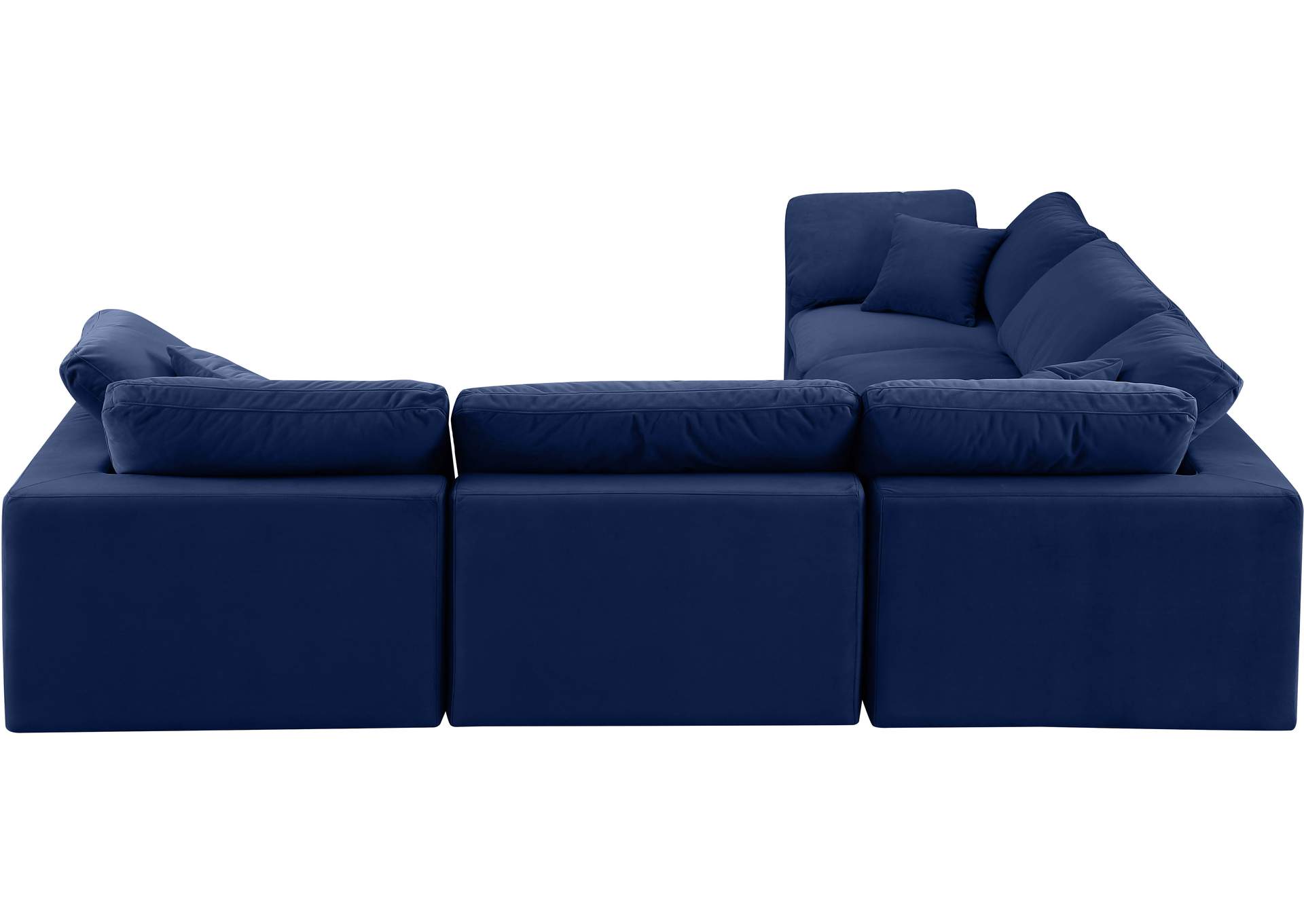 Comfy Navy Velvet Modular Sectional,Meridian Furniture