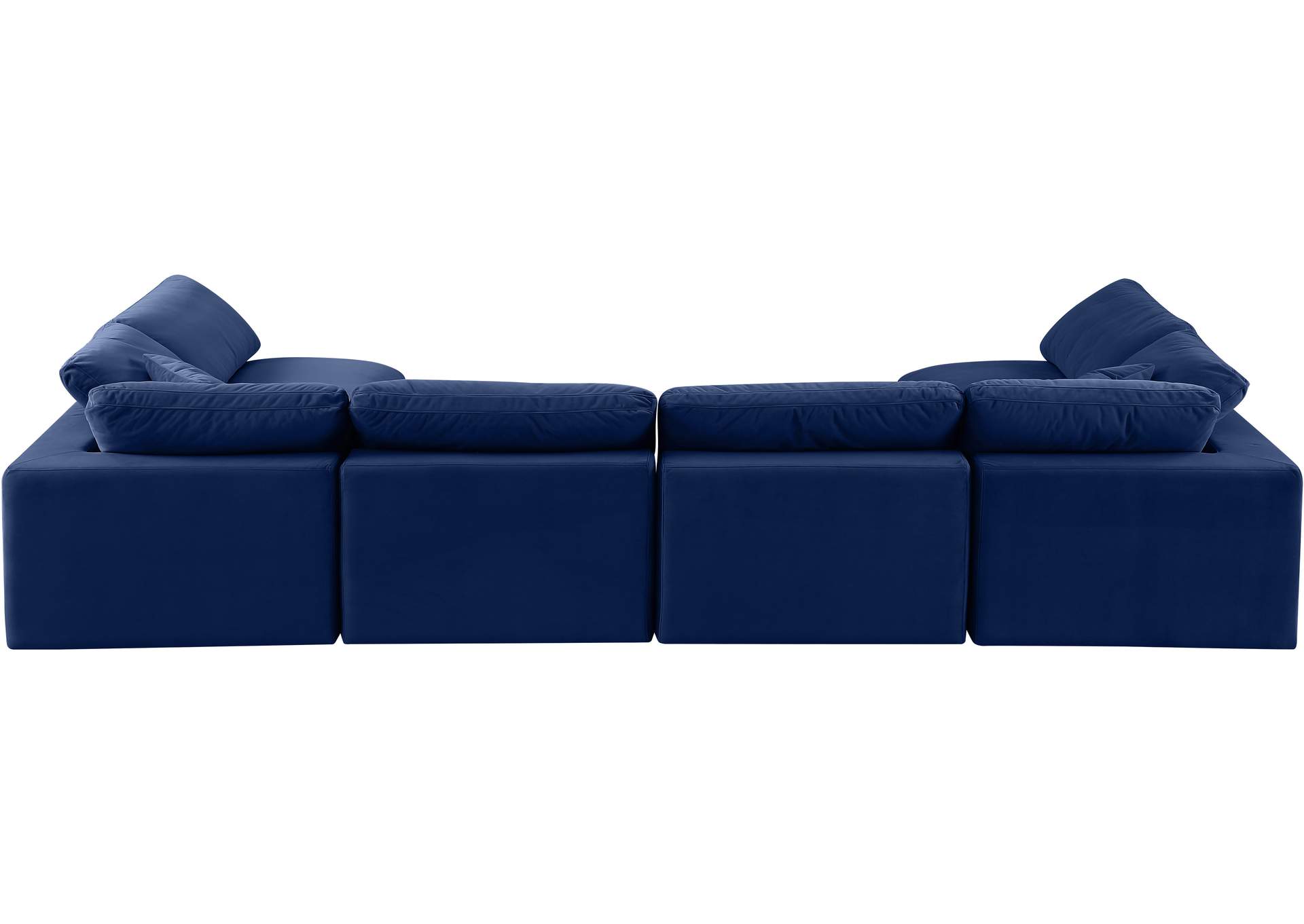 Comfy Navy Velvet Modular Sectional,Meridian Furniture
