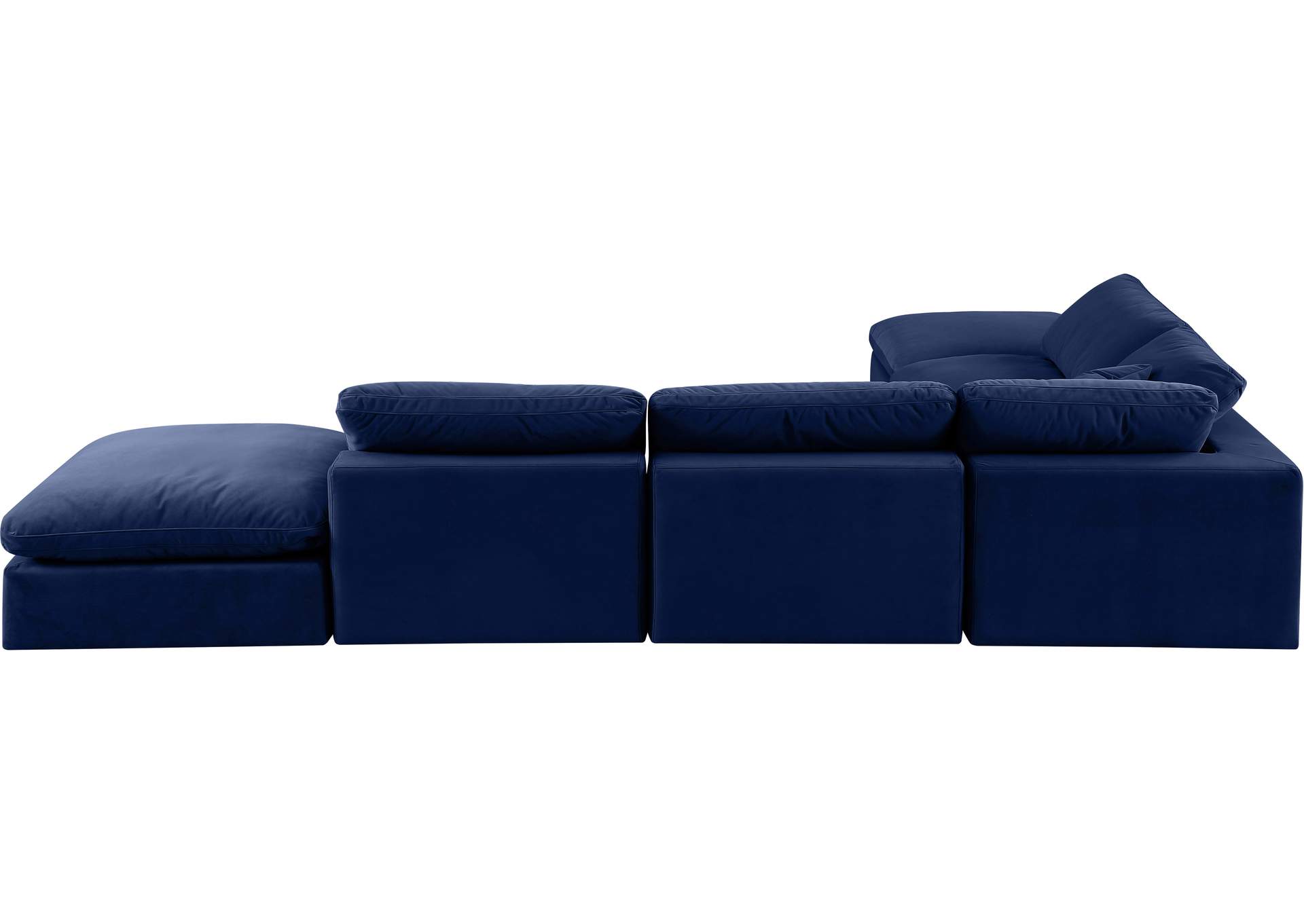 Comfy Navy Velvet Modular Sectional,Meridian Furniture