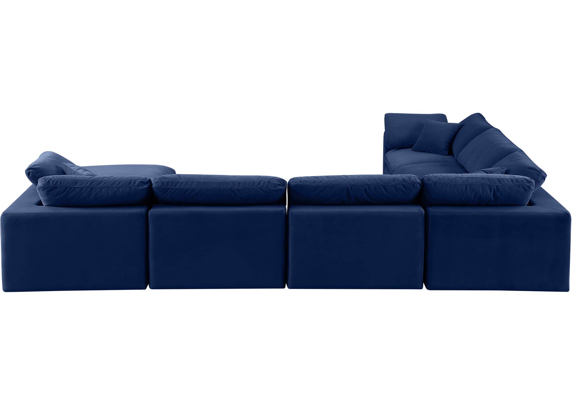Comfy Navy Velvet Modular Sectional,Meridian Furniture