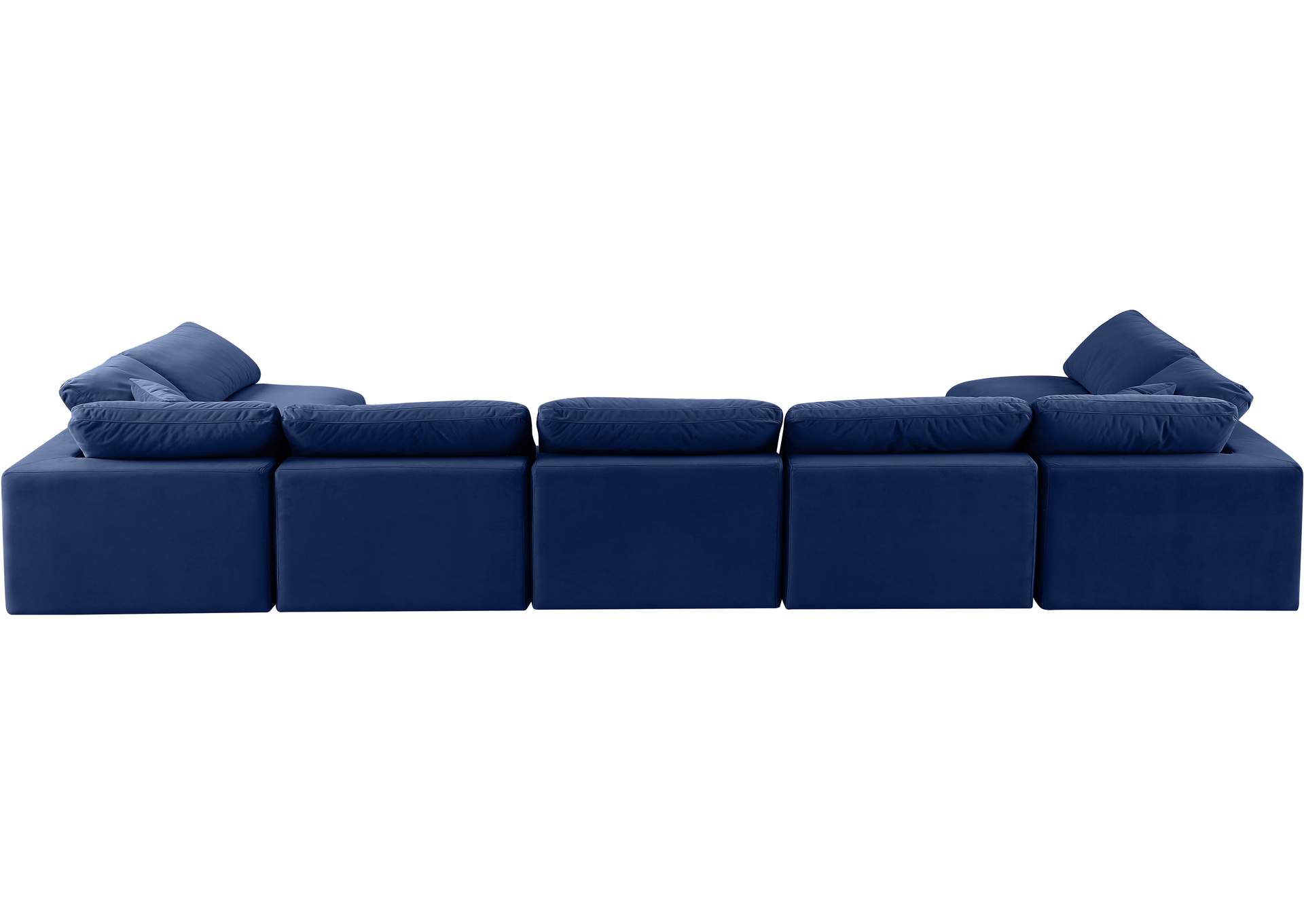Comfy Navy Velvet Modular Sectional,Meridian Furniture