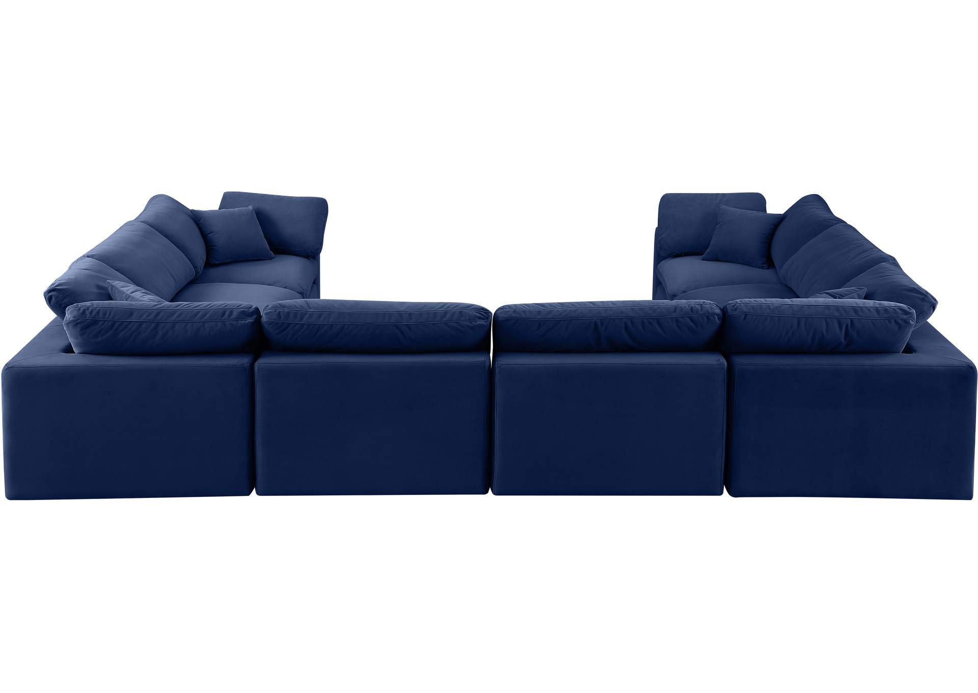 Comfy Navy Velvet Modular Sectional,Meridian Furniture