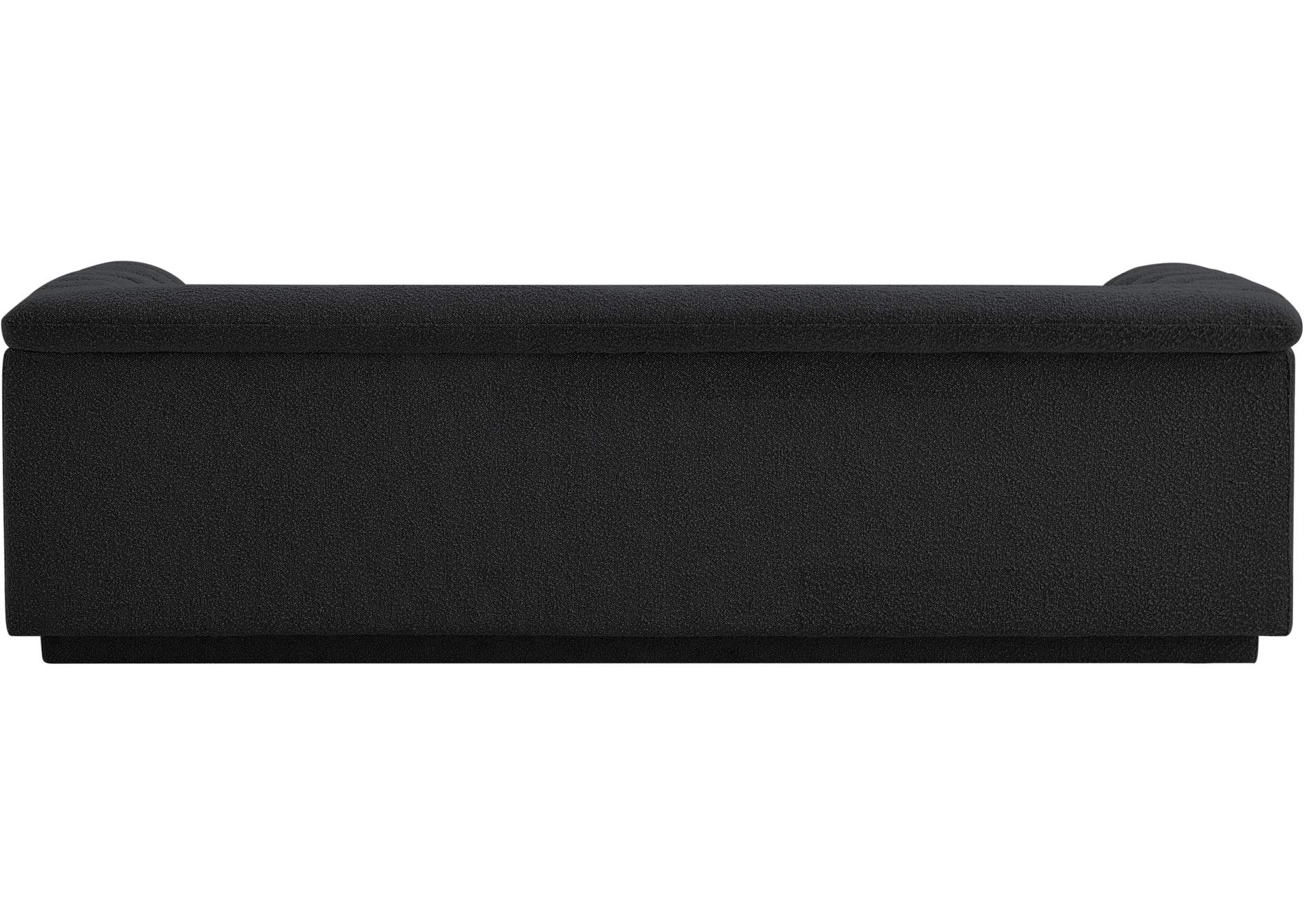 Cascade Black Boucle Fabric Sofa,Meridian Furniture